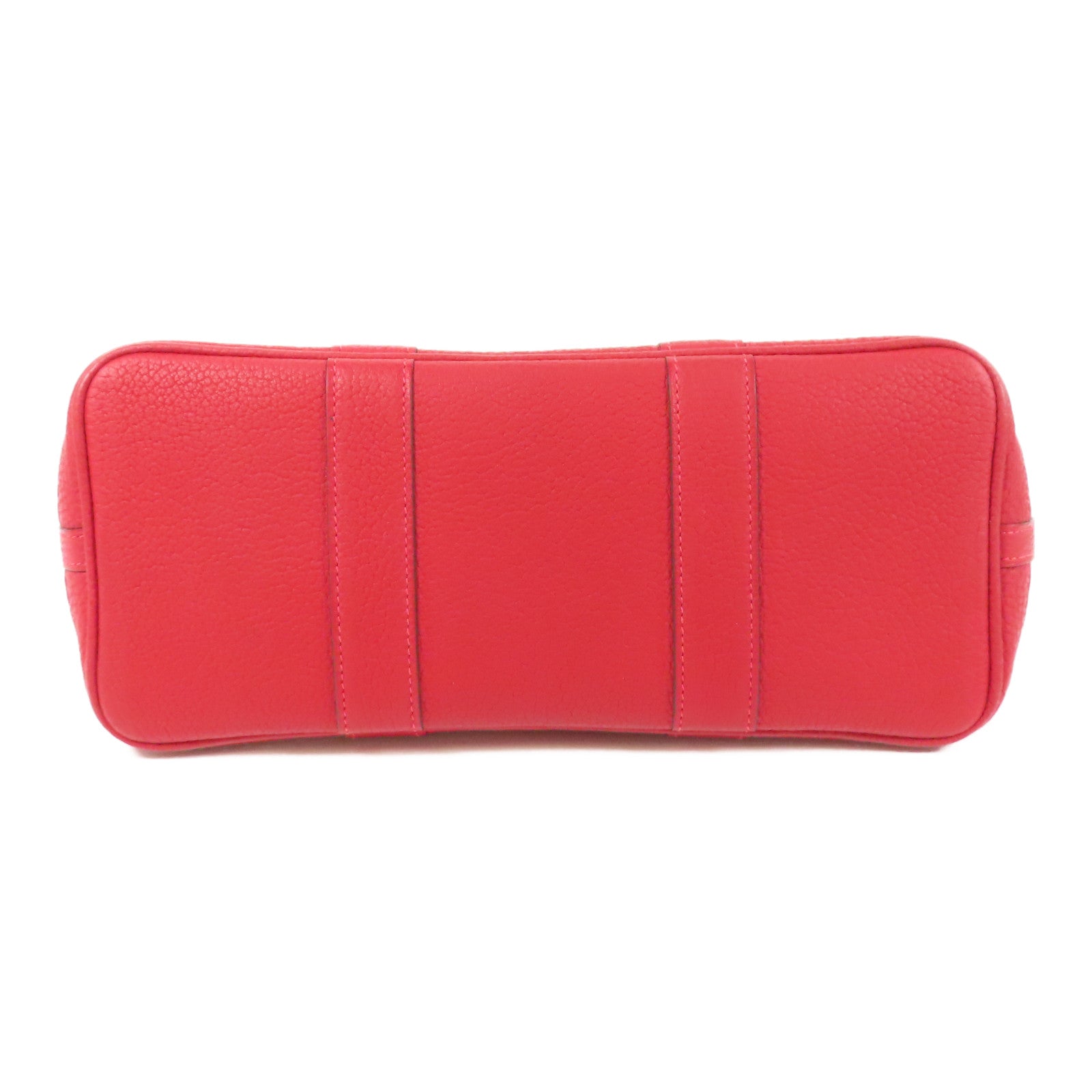 HERMES 【激減優惠】Negonda皮革Garden Party TPM銀扣手挽袋Rouge Casaque