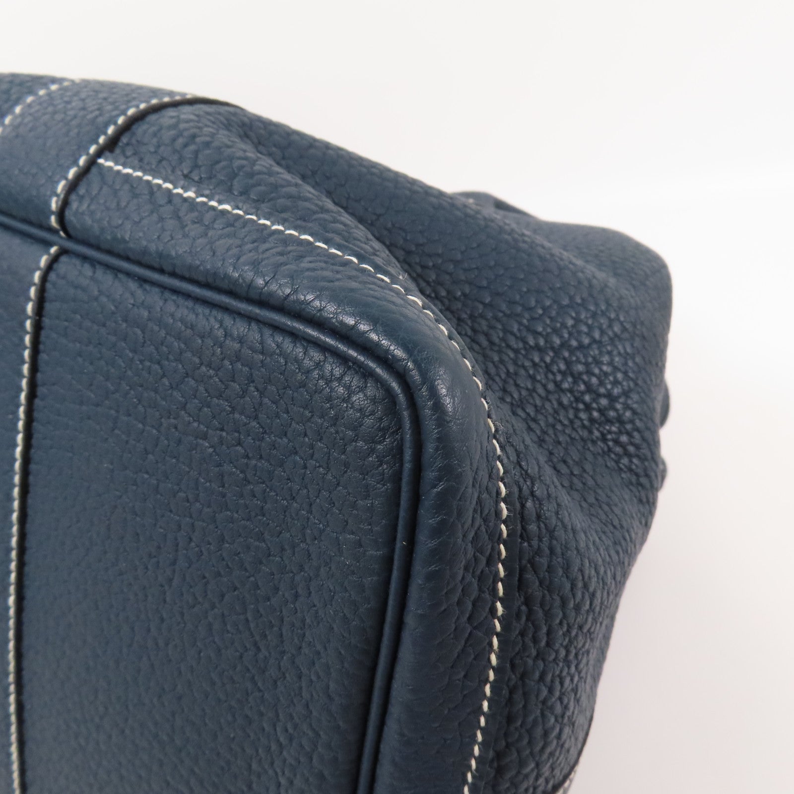 HERMES Nagonda皮革Garden Party PM銀扣手挽袋Vert Cypres