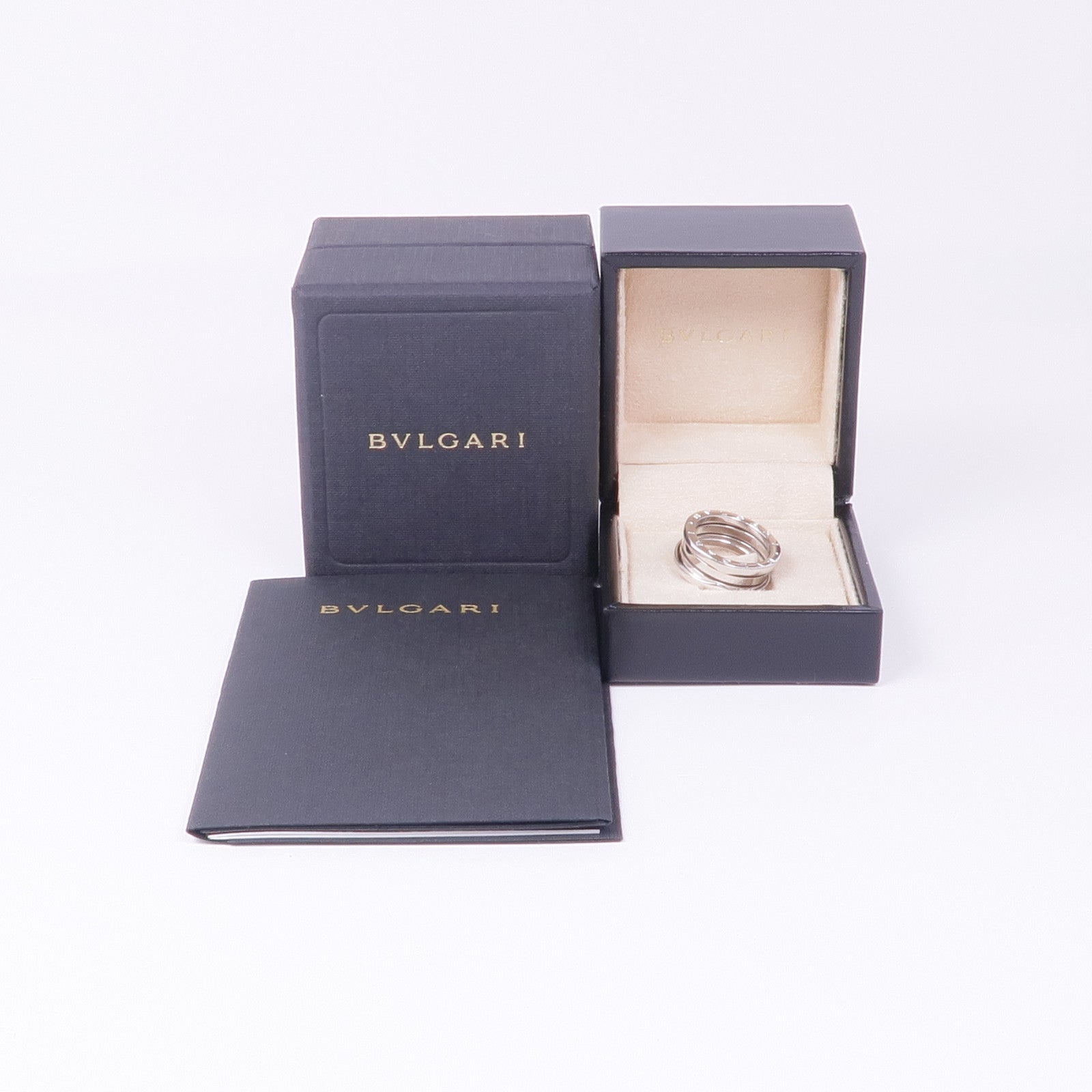 BVLGARI 18K白金B-zero1戒指US#7.5/BVLGARI#56