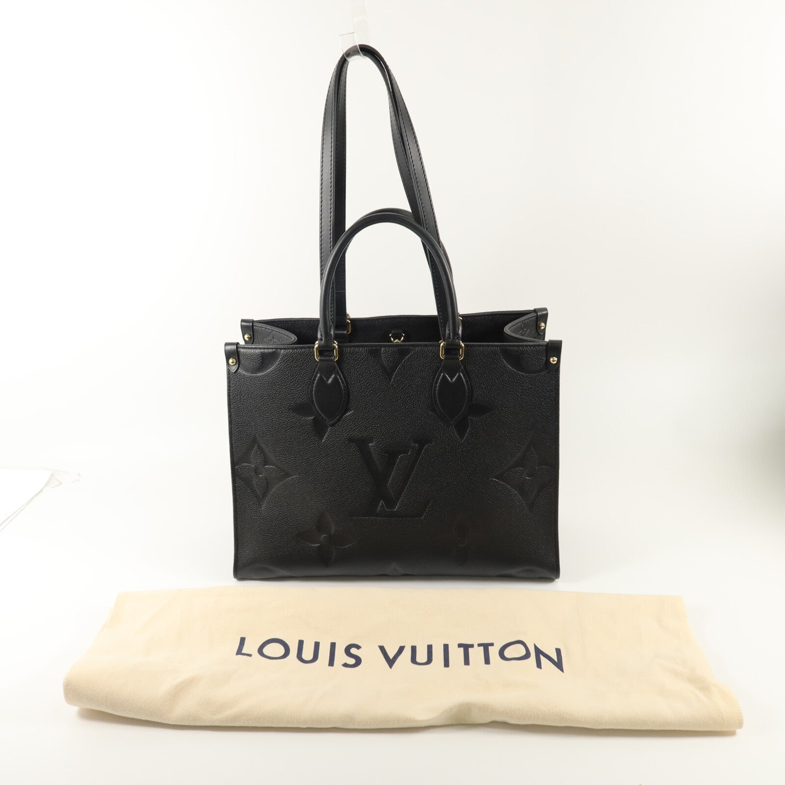 LOUIS VUITTON Monogram Empreinte On The Go MM手挽肩背兩用袋