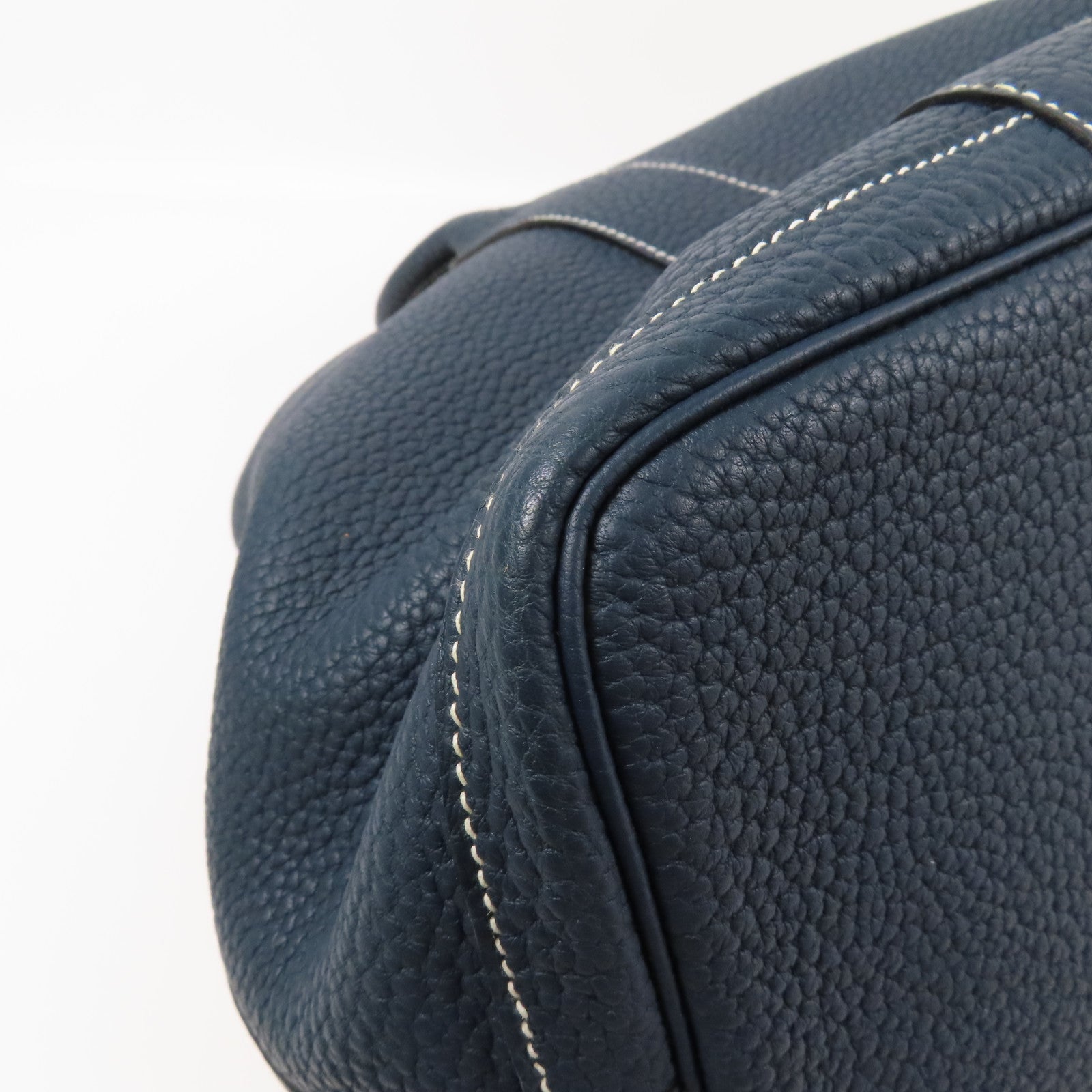 HERMES PHW Garden Party PM Handbag Negonda Leather Vert Cypres