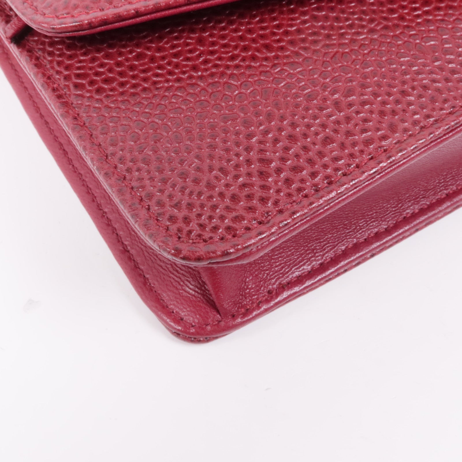 CHANEL 牛皮皮革Wallet On Chain金扣鏈帶肩背袋