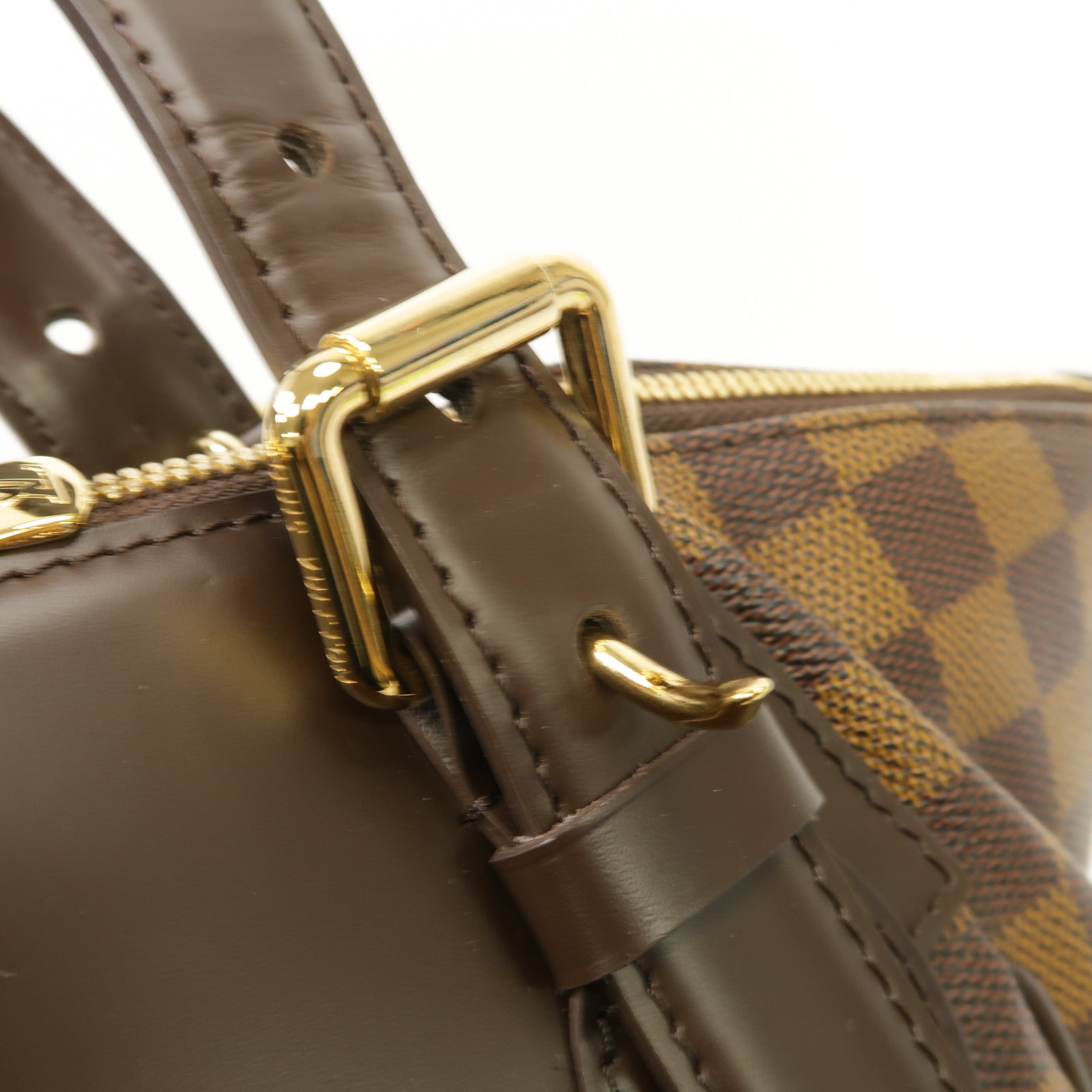 LOUIS VUITTON 【激減優惠】Damier Verona MM金扣肩背袋棕色