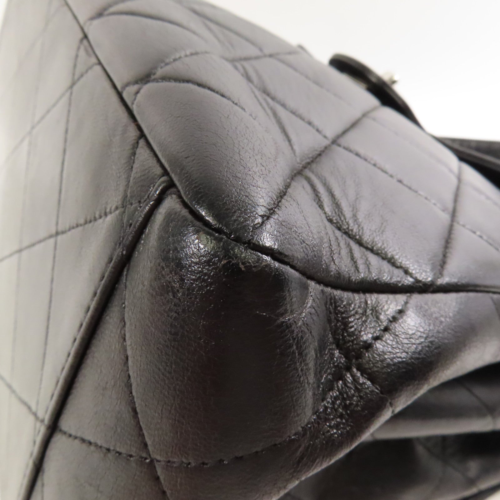 CHANEL 牛皮皮革Vintage Shoulder Bag銀扣肩背袋