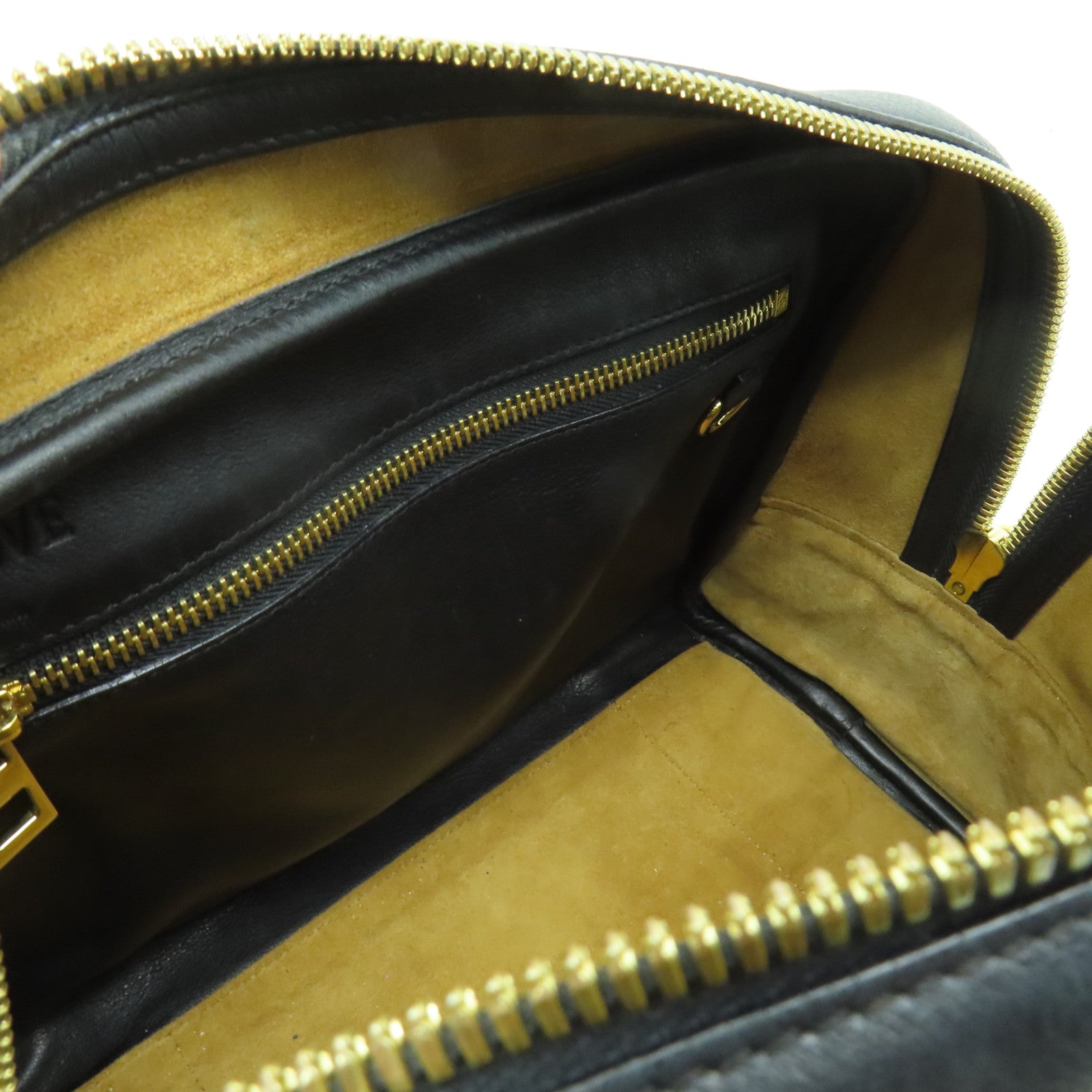 LOEWE 【激減優惠】牛皮皮革Amazona 75金扣手挽肩背兩用袋黑色