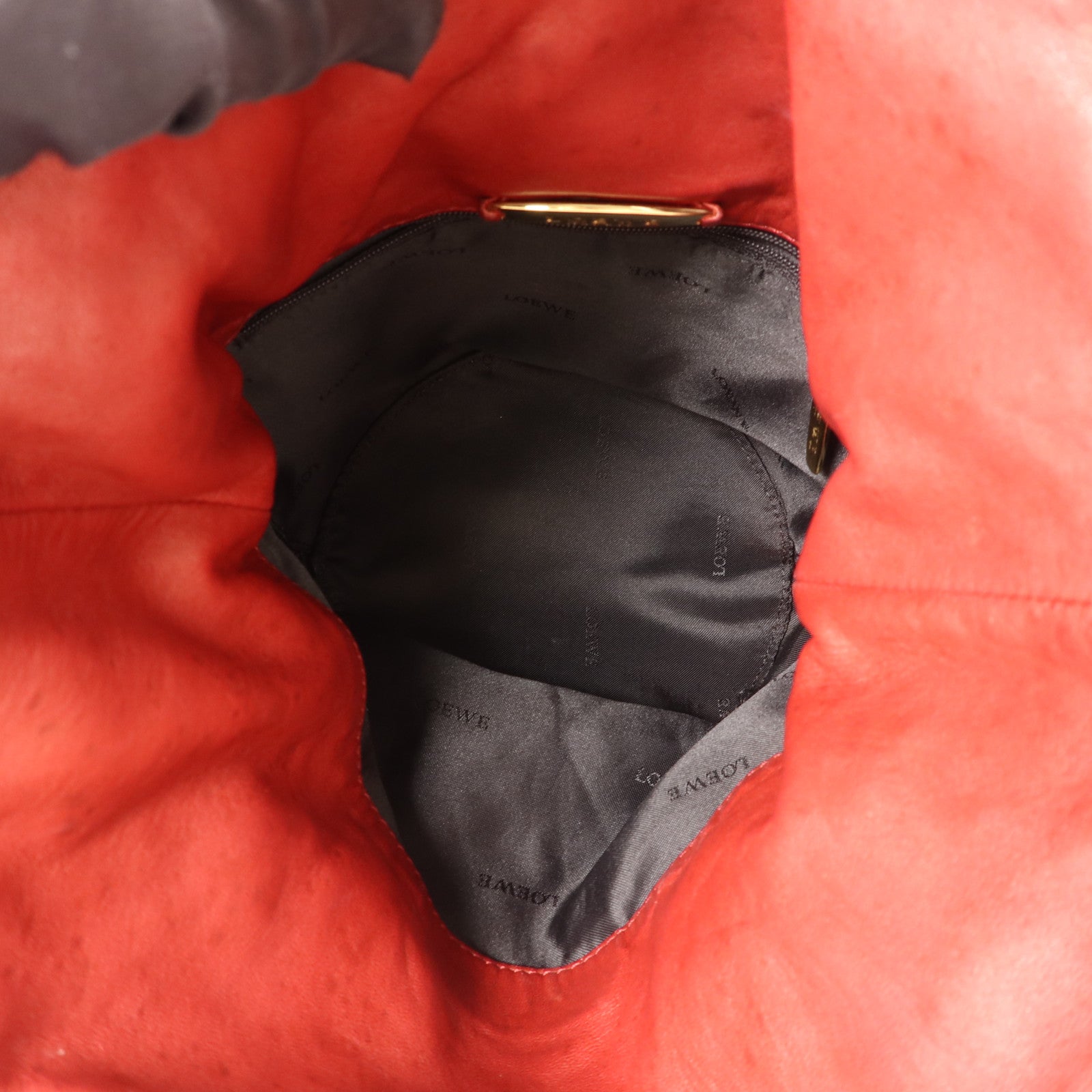 LOEWE 羊皮皮革Bucket Bag金扣手挽袋