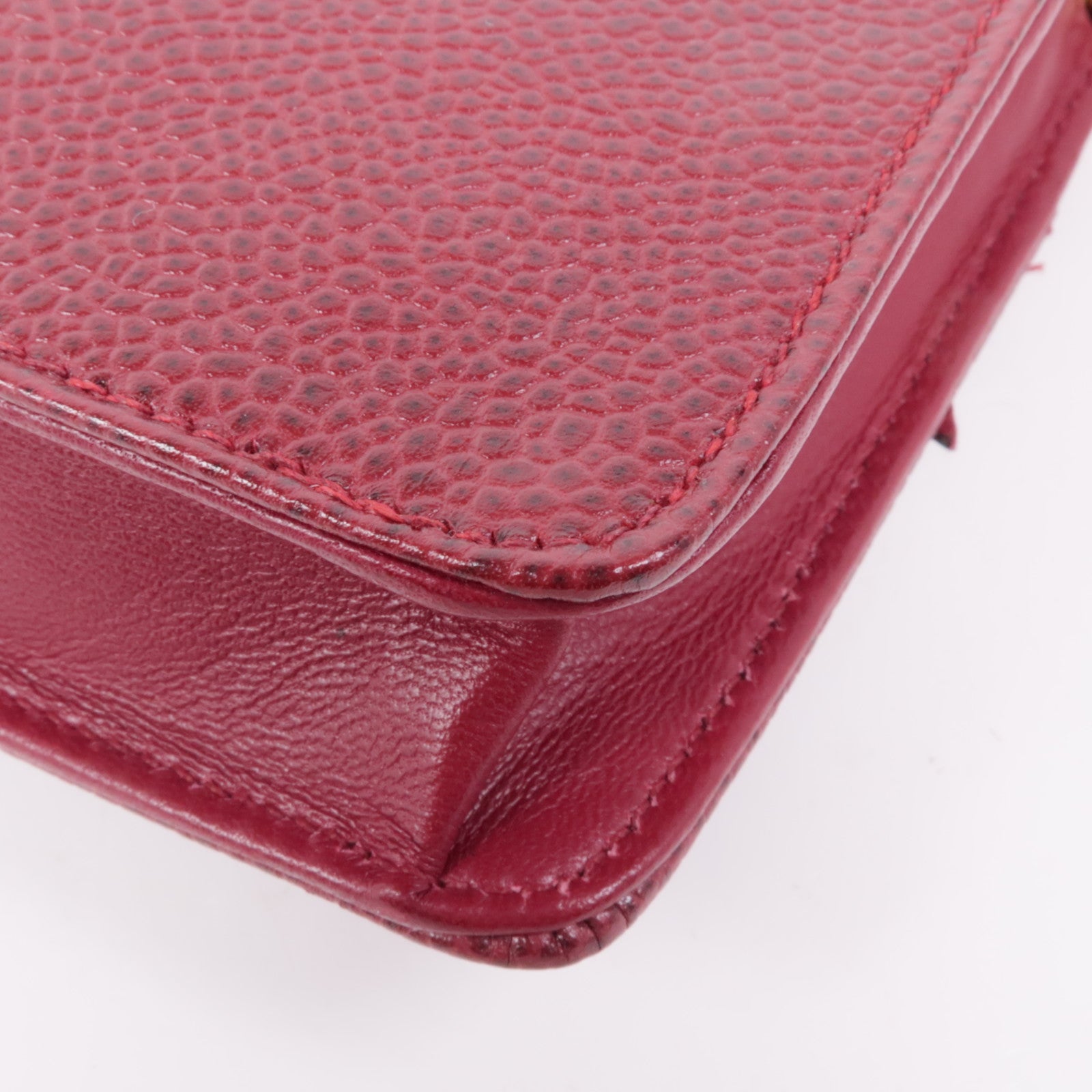 CHANEL 牛皮皮革Wallet On Chain金扣鏈帶肩背袋