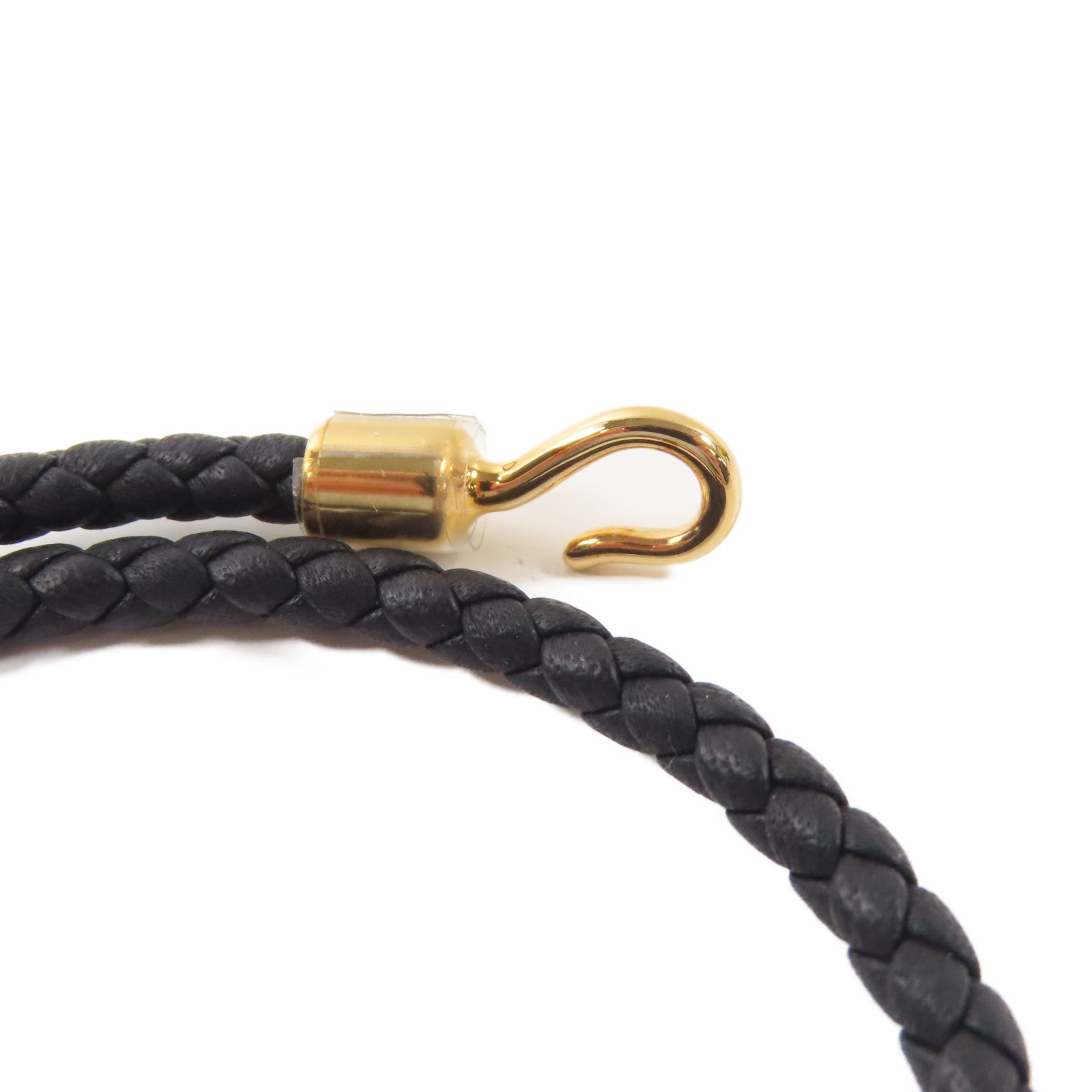 HERMES Swift皮革/金屬Roulis Double Tour Bracelet手鐲