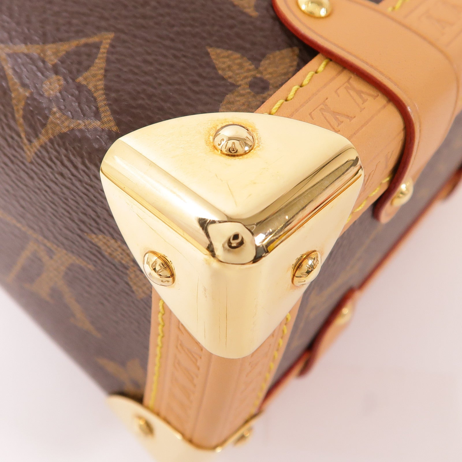 LOUIS VUITTON Monogram Side Trunk金扣手挽肩背兩用袋