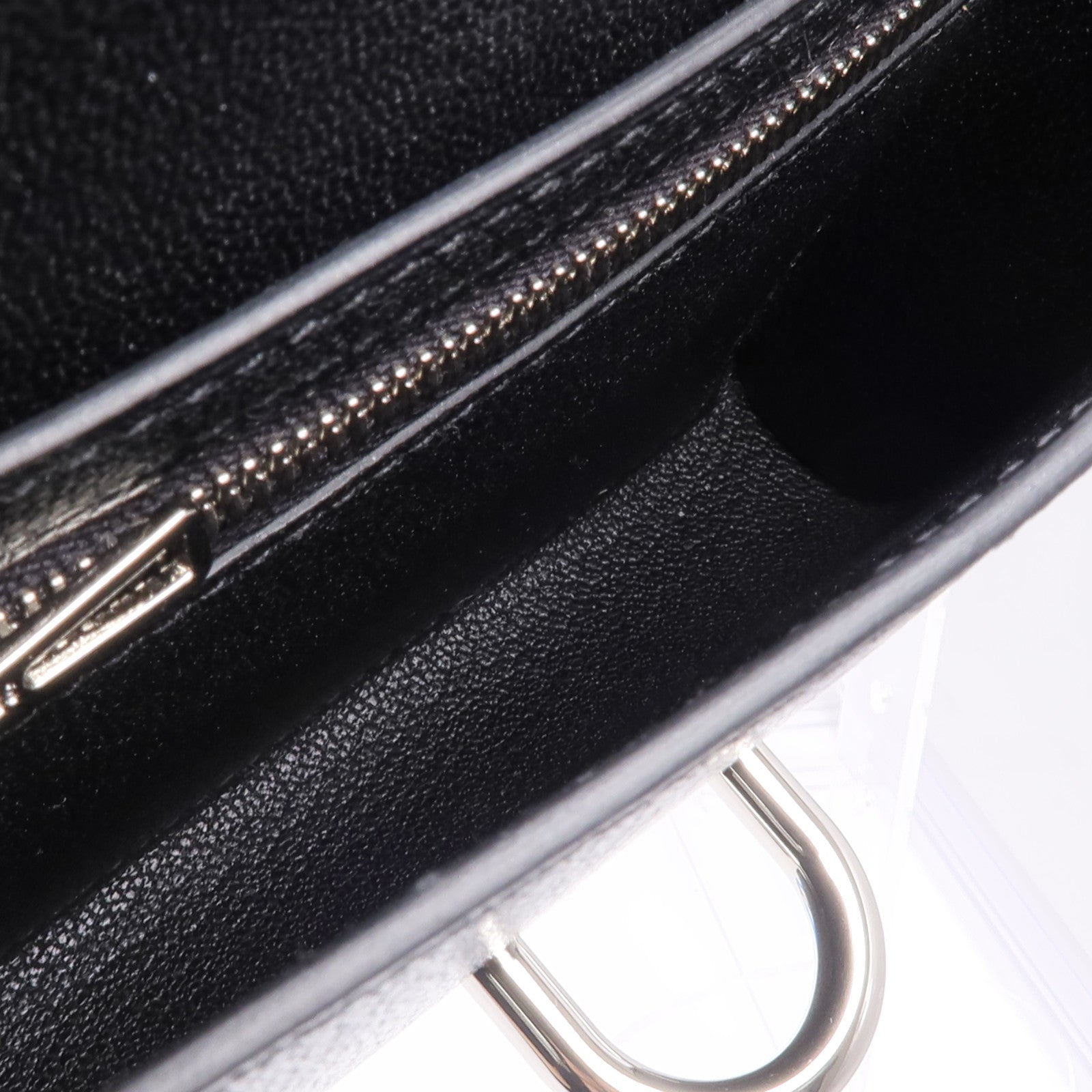 HERMES Chevre皮革Chaine d'Ancre To Go Wallet錢包Noir
