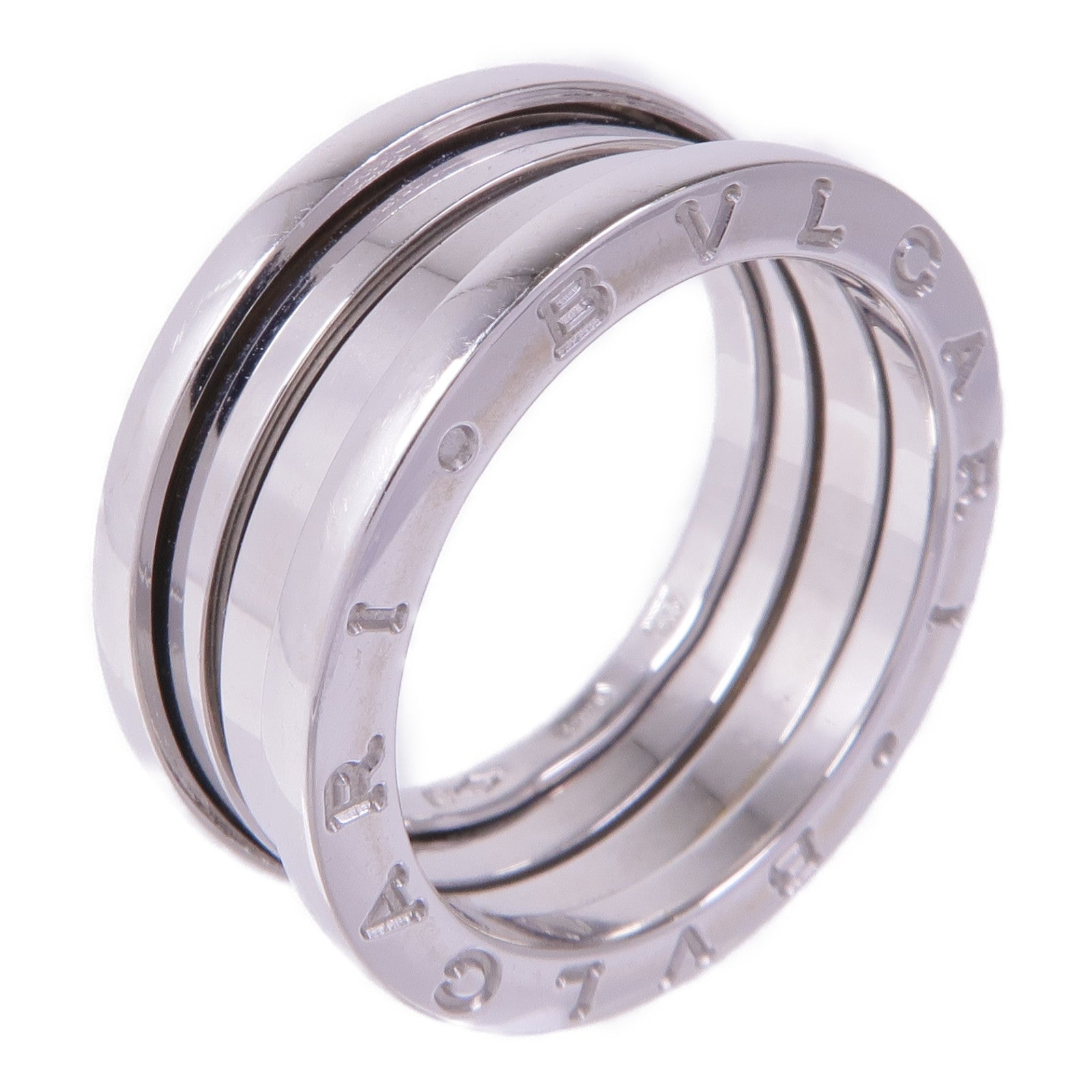 BVLGARI 18K白金B-zero1戒指US#7.5/BVLGARI#56