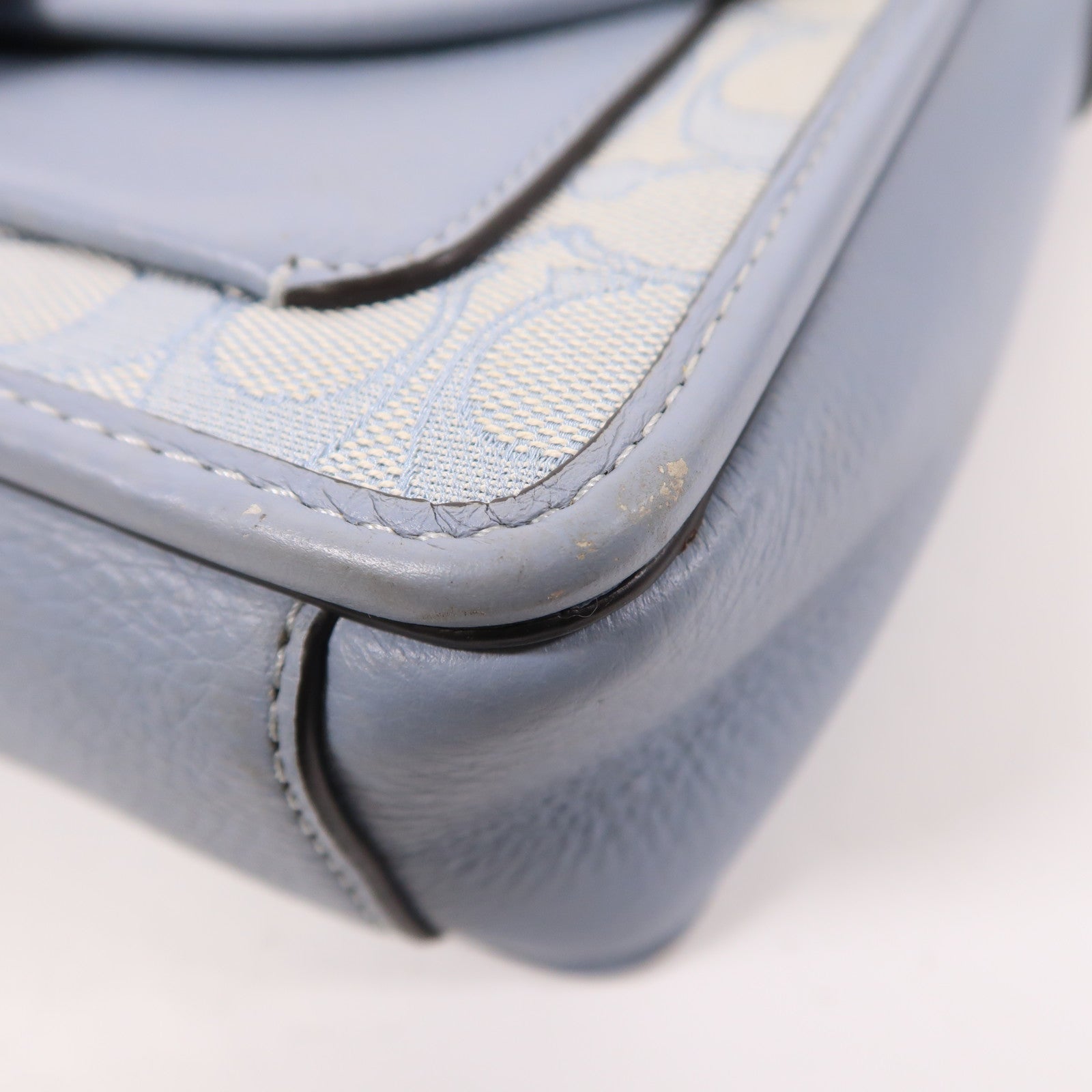 COACH 帆布Shoulder Bag銀扣肩背袋