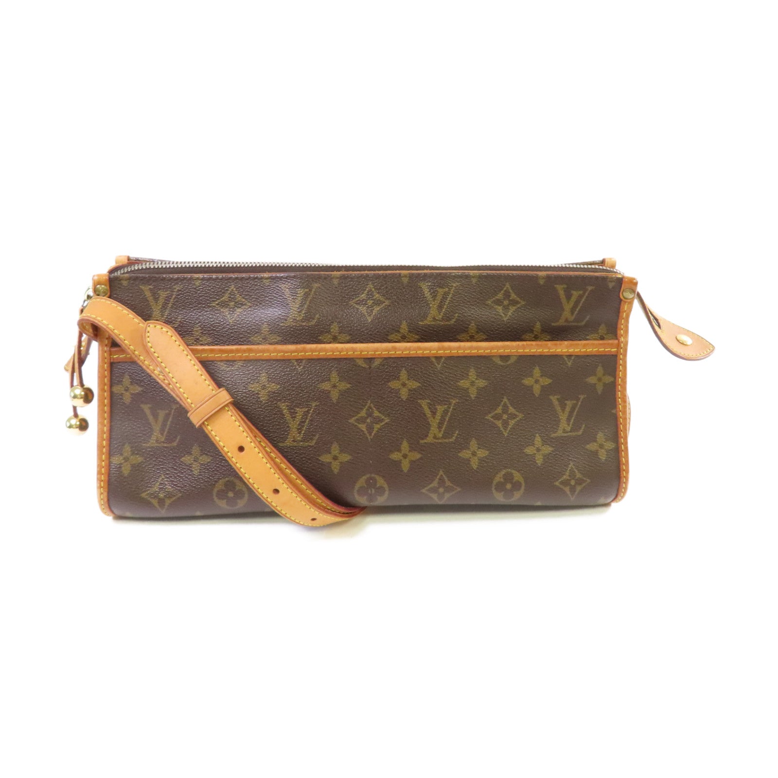 LOUIS VUITTON Monogram Popincourt Long Shoulder Bag金扣肩背袋啡色