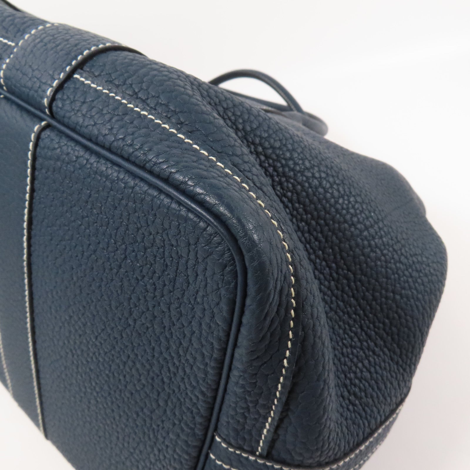 HERMES Nagonda皮革Garden Party PM銀扣手挽袋Vert Cypres