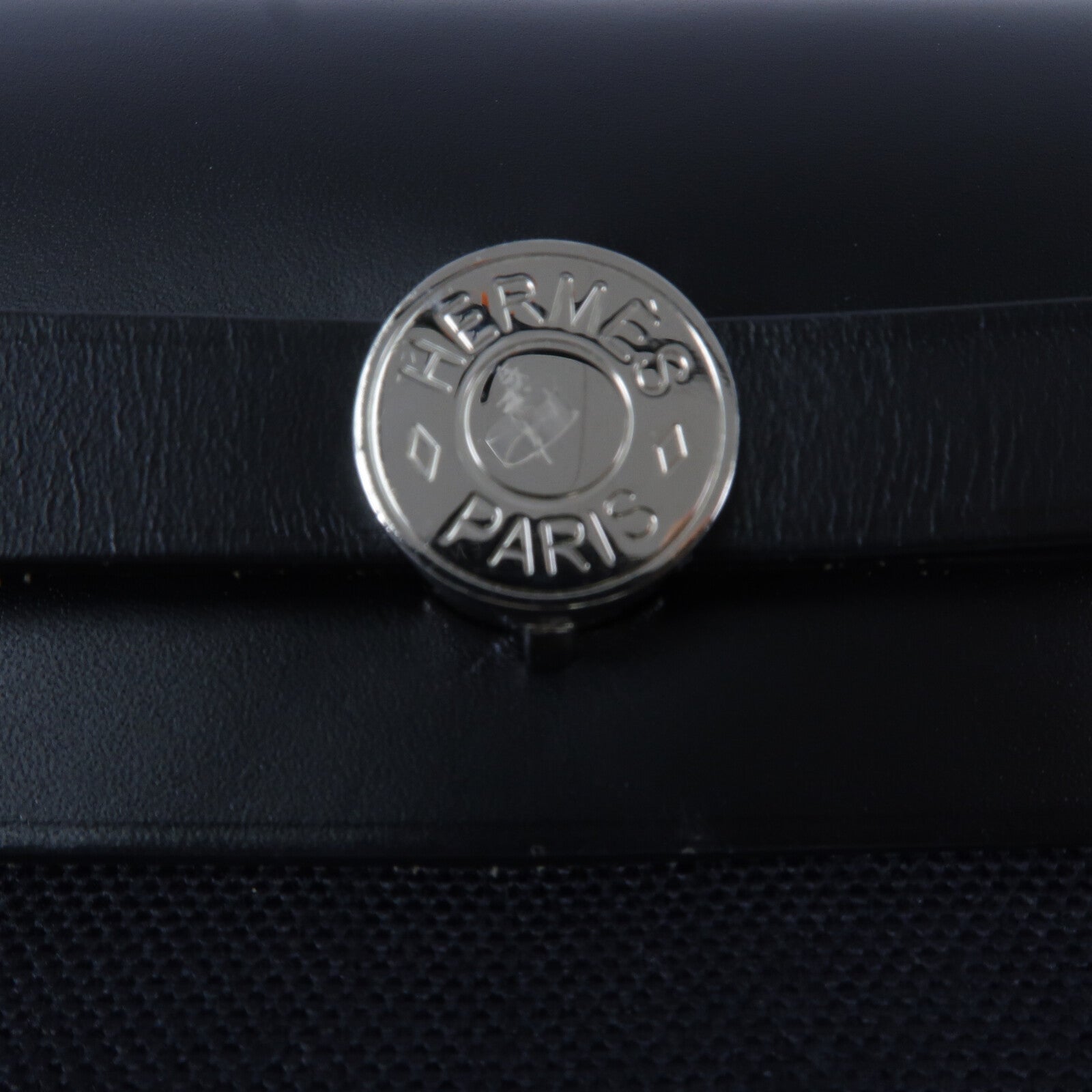 HERMES 帆布Herbag PM手挽肩背兩用袋Noir