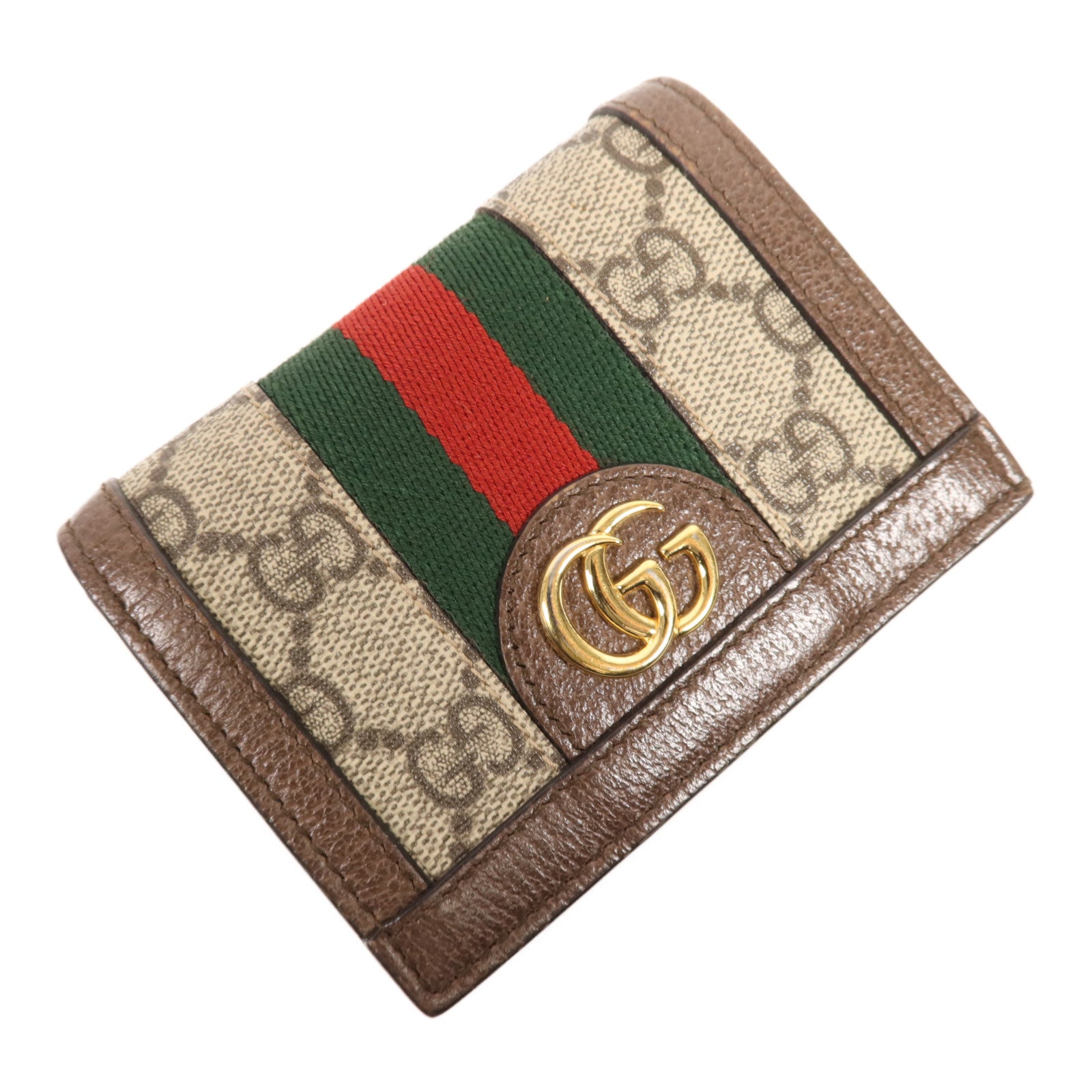 GUCCI 塗層帆布Ophidia GG Wallet金扣錢包