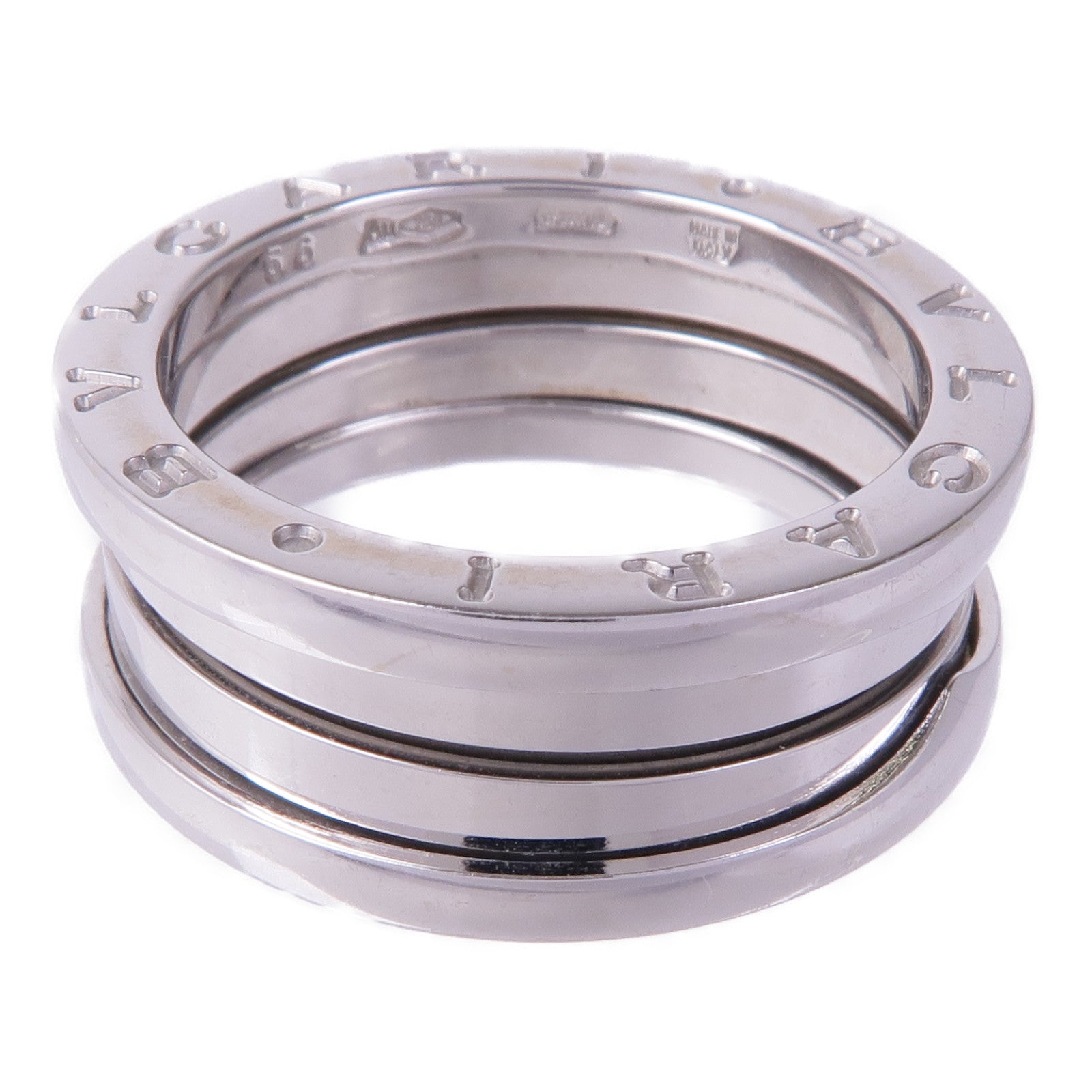 BVLGARI 18K白金B-zero1戒指US#7.5/BVLGARI#56