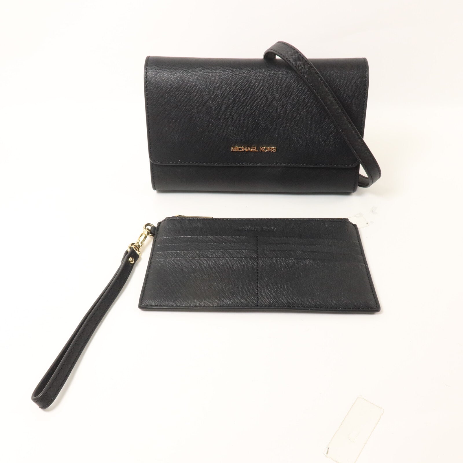 Michael Kors Saffiano皮革Pouch Shoulder鏈帶肩背袋