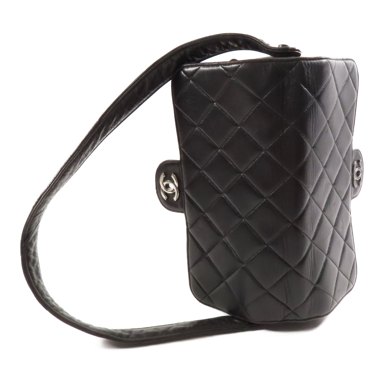 CHANEL 牛皮皮革Vintage Shoulder Bag銀扣肩背袋