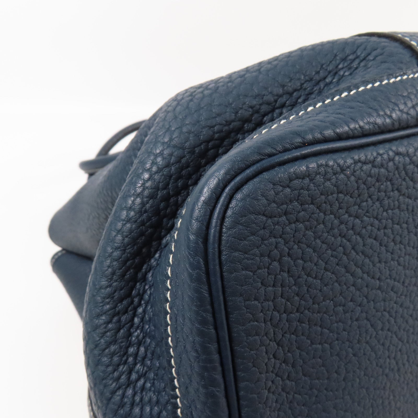 HERMES Nagonda皮革Garden Party PM銀扣手挽袋Vert Cypres