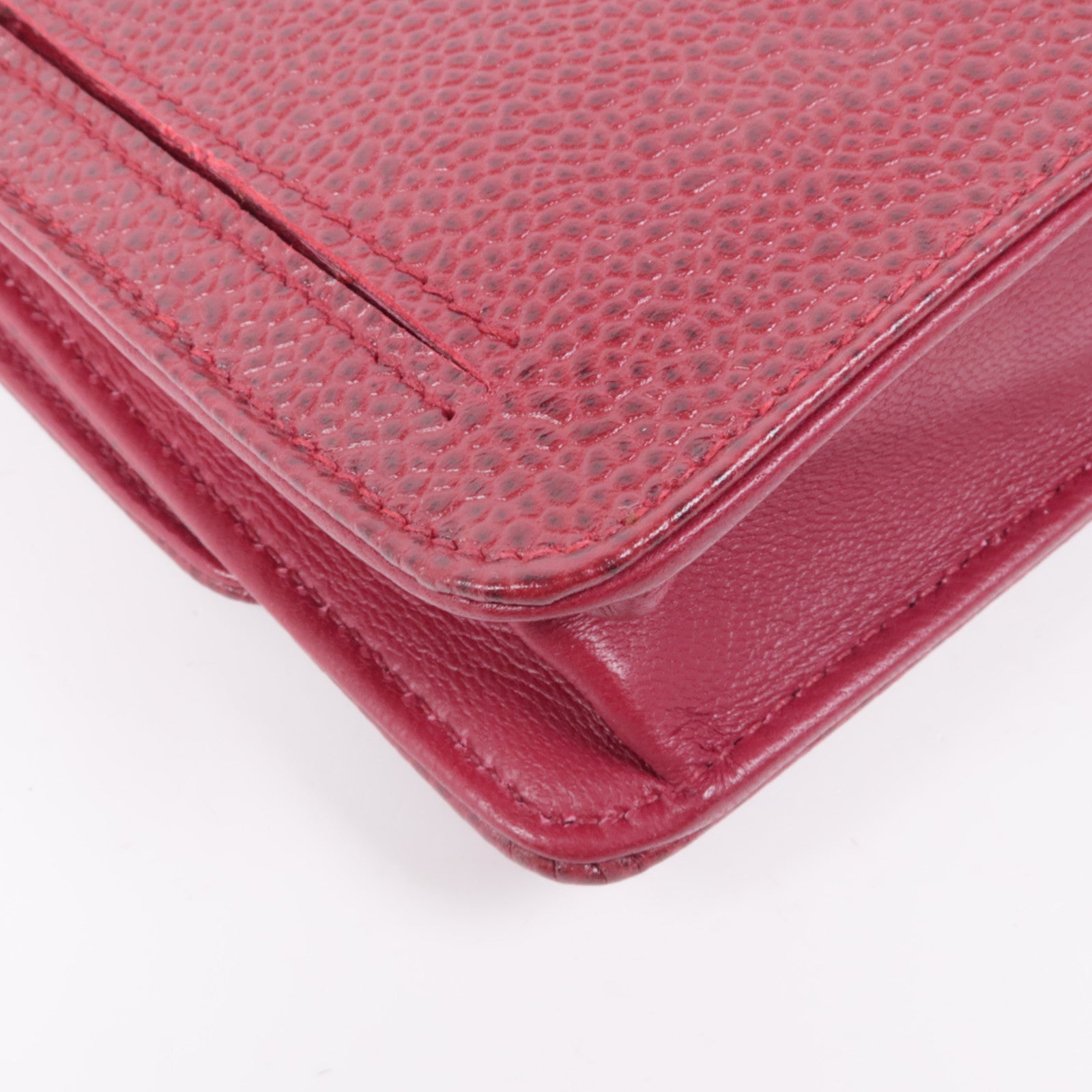 CHANEL 牛皮皮革Wallet On Chain金扣鏈帶肩背袋