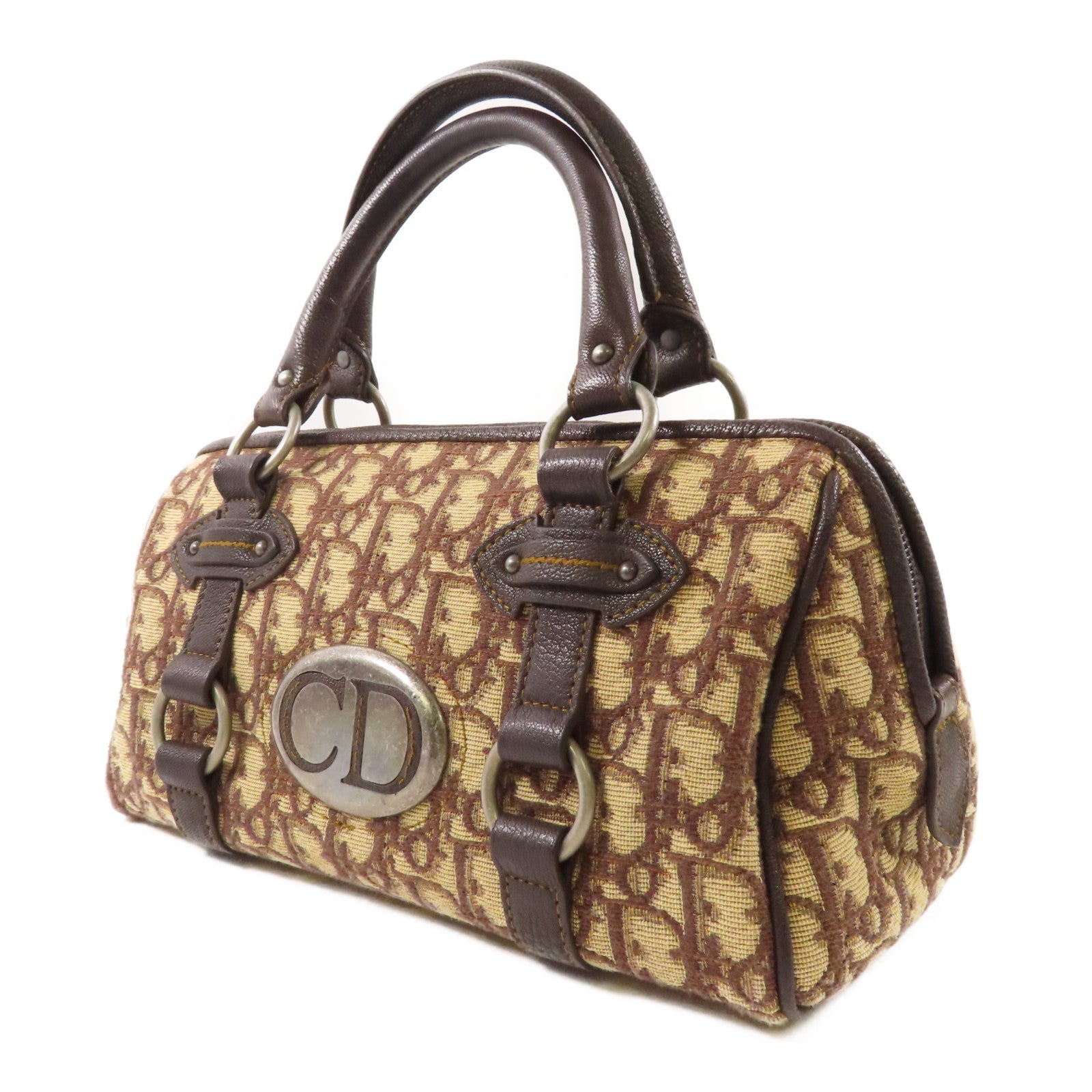 Dior CD Handbag Canvas Brown