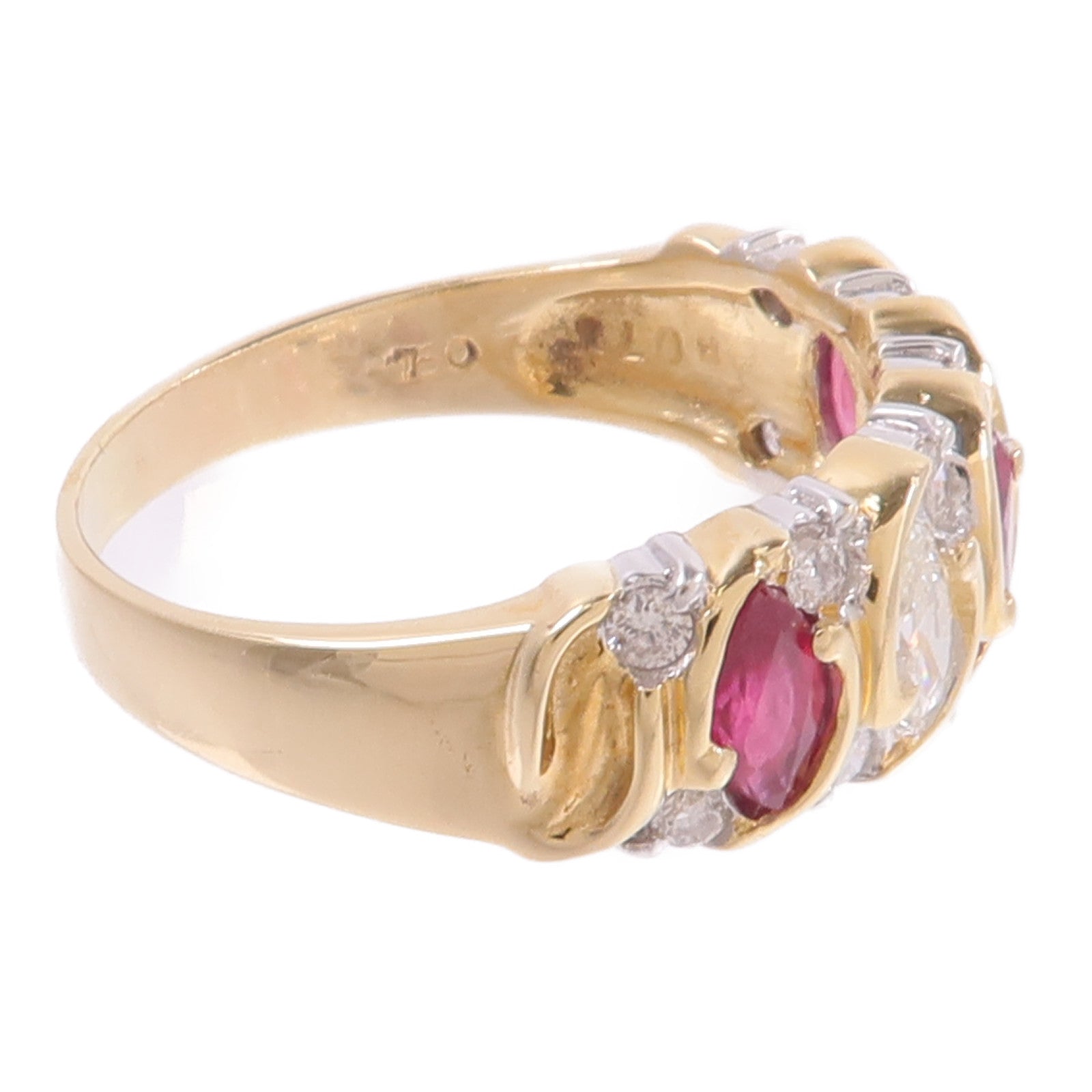 JEWELRY 18K黃金/白金Ruby Diamond Ring紅寶石/鑽石戒指
