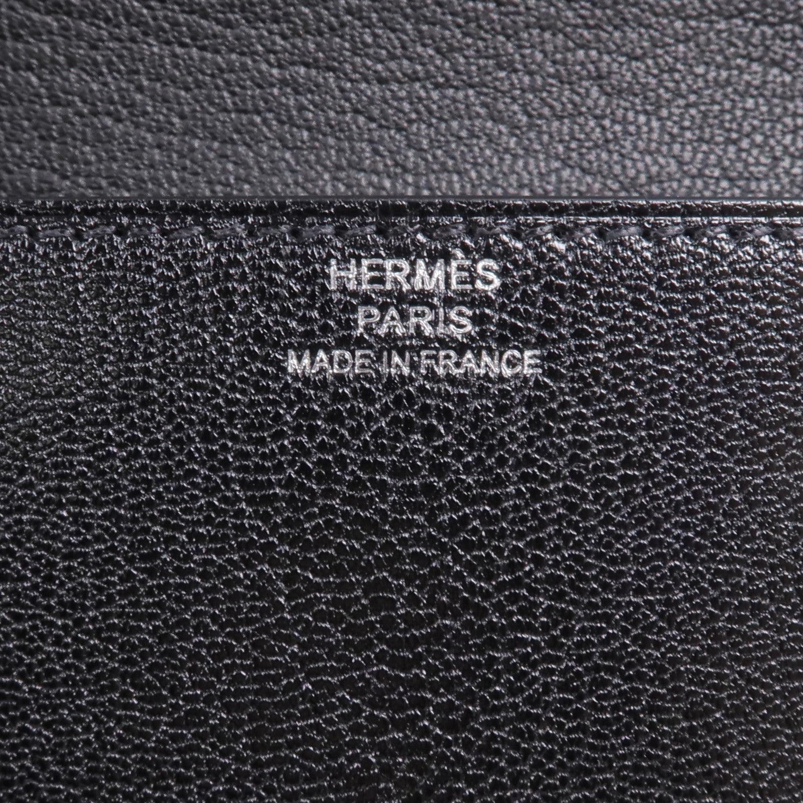 HERMES Chevre皮革Chaine d'Ancre To Go Wallet錢包Noir