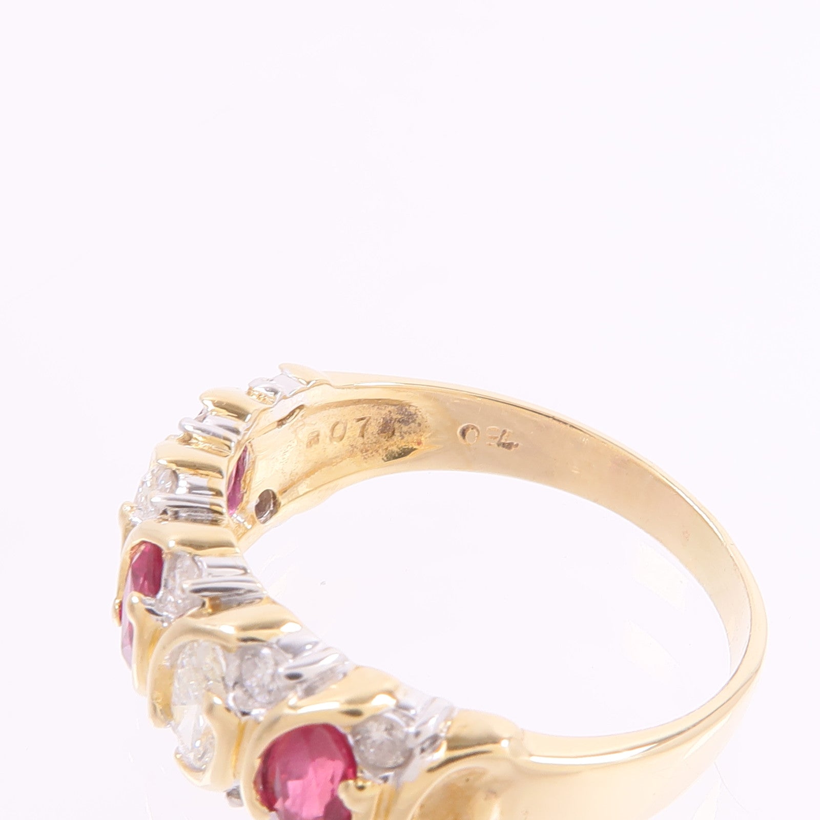 JEWELRY 18K黃金/白金Ruby Diamond Ring紅寶石/鑽石戒指