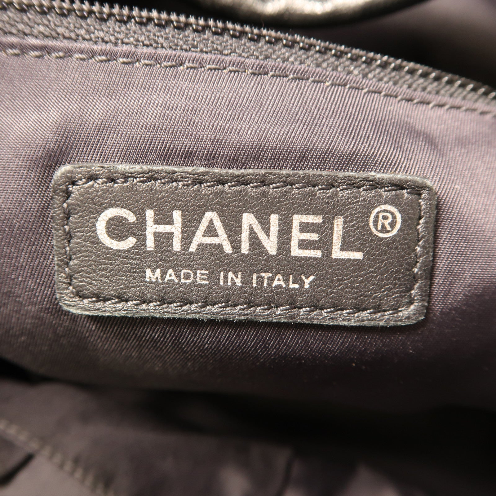 CHANEL CC SHW Tote Bag Canvas Black
