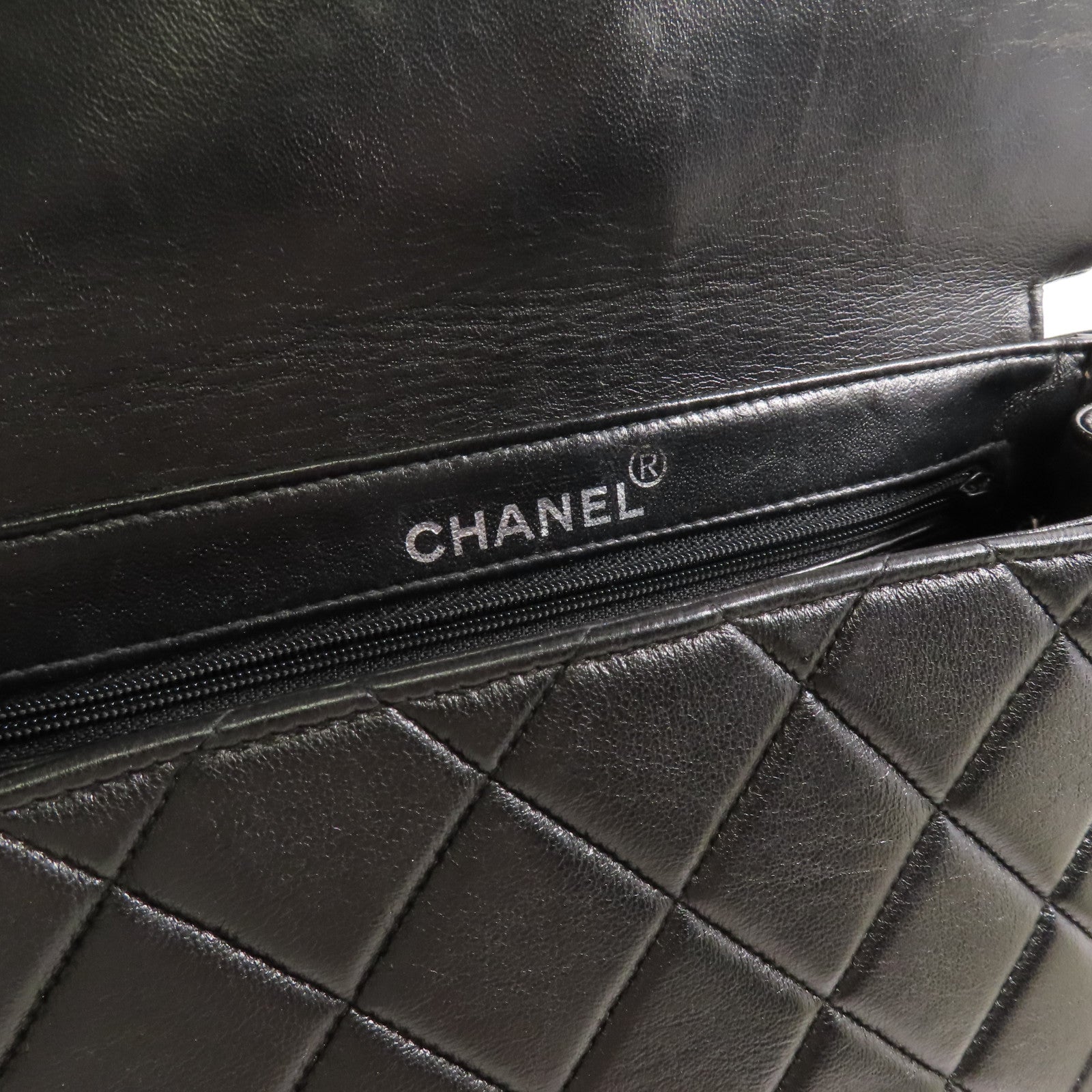 CHANEL 牛皮皮革Vintage Shoulder Bag銀扣肩背袋