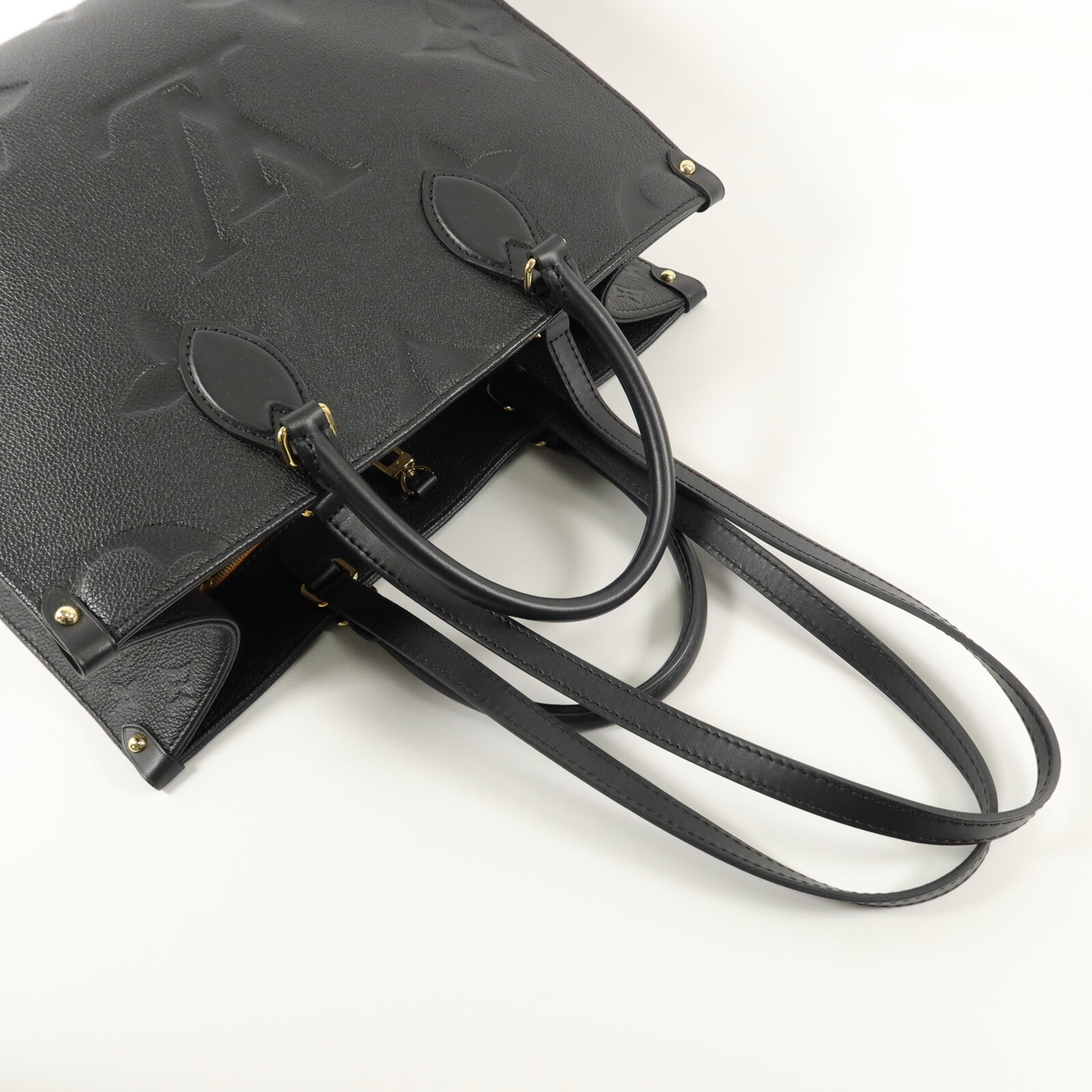LOUIS VUITTON Monogram Empreinte On The Go MM手挽肩背兩用袋