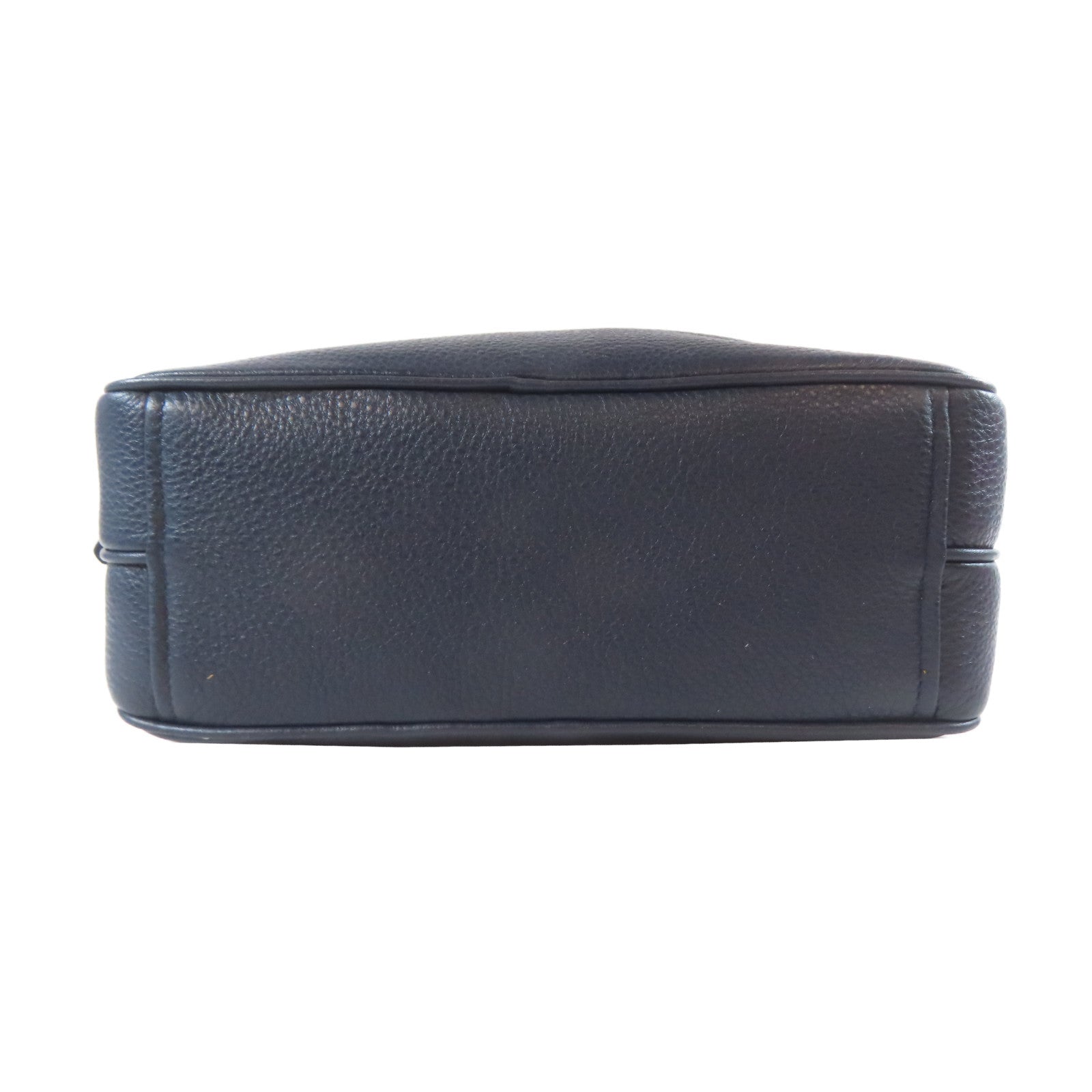 PRADA 牛皮皮革Shoulder Bag金扣肩背袋深藍色