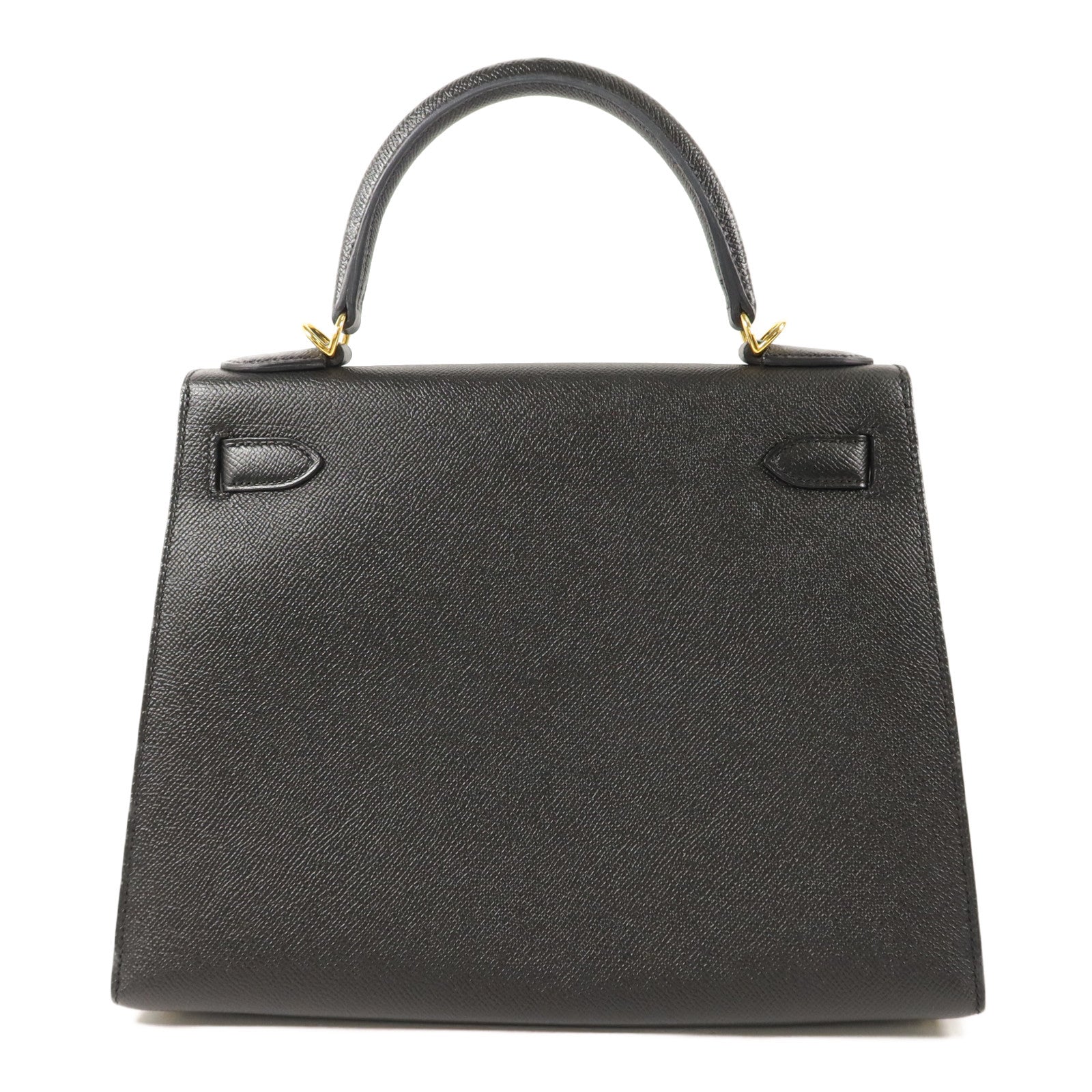 HERMES Epsom皮革Kelly 28手挽肩背兩用袋Noir