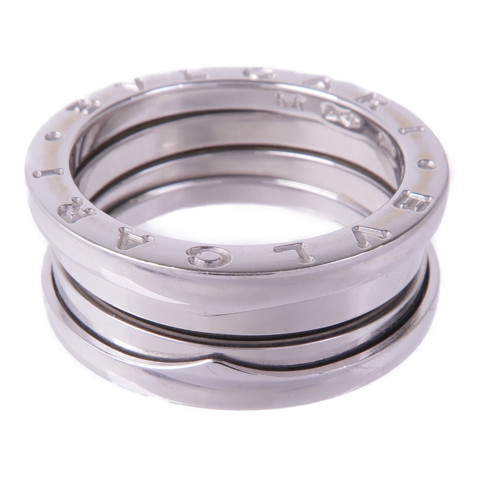 BVLGARI 18K白金B-zero1戒指US#7.5/BVLGARI#56