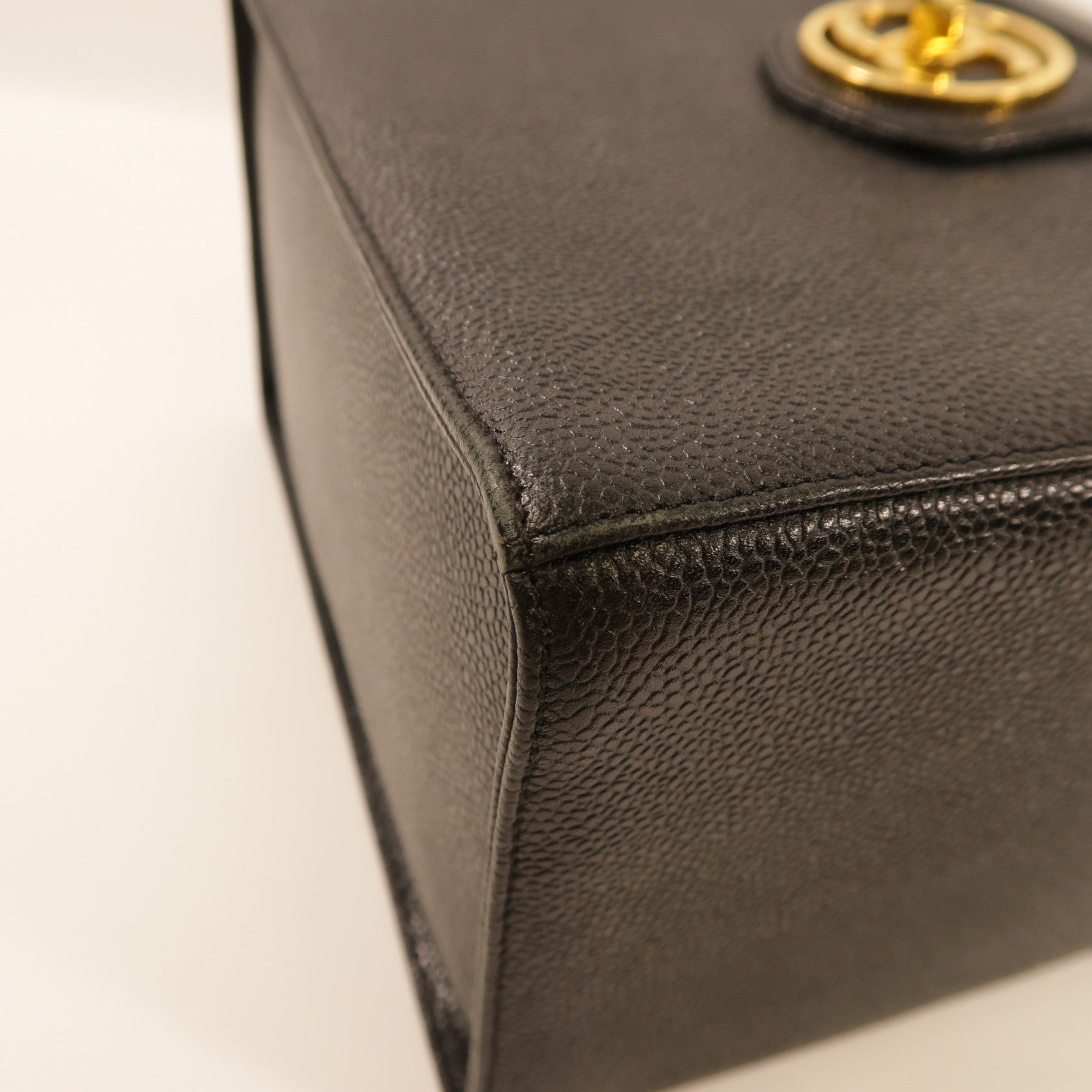 CHANEL CC GHW Vintage 2 Way Shoulder Bag Calfskin Leather