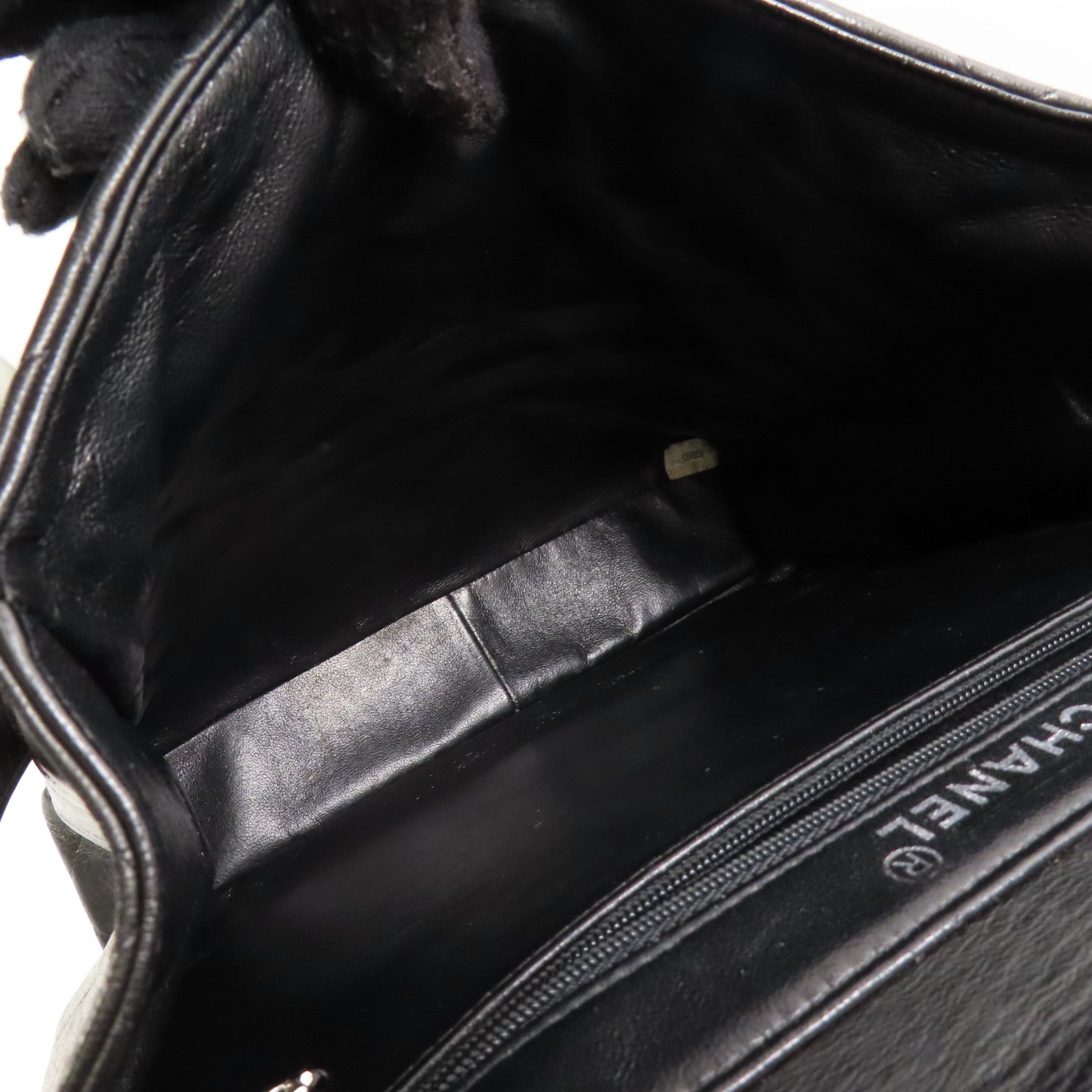 CHANEL 牛皮皮革Vintage Shoulder Bag銀扣肩背袋