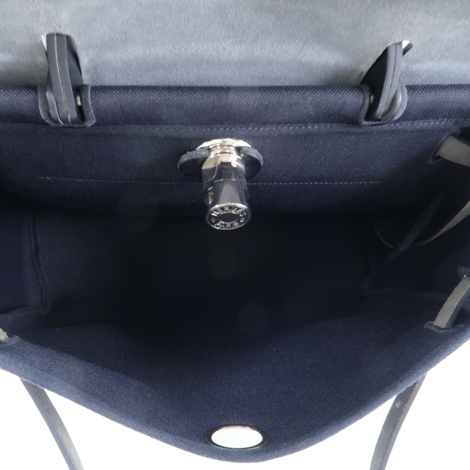 HERMES 帆布Herbag PM手挽肩背兩用袋Noir