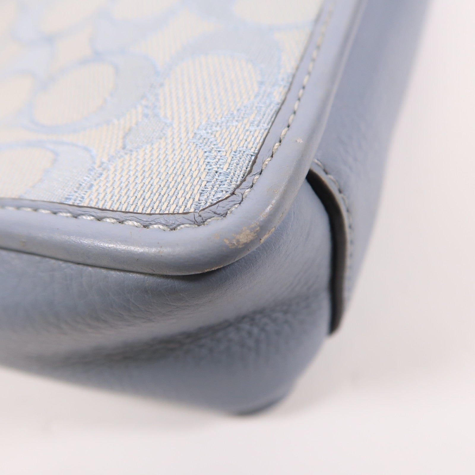 COACH 帆布Shoulder Bag銀扣肩背袋