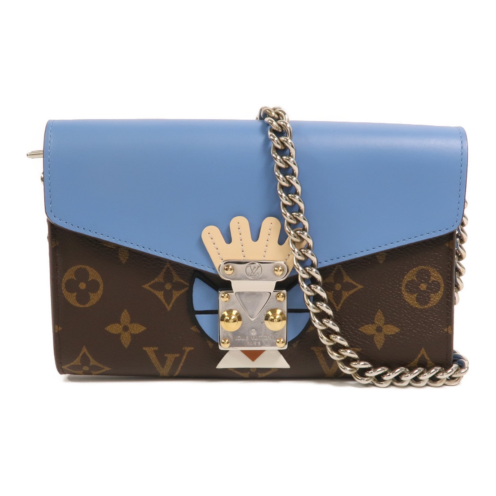 LOUIS VUITTON Monogram Tribal Mask Chain Wallet鏈帶肩背袋