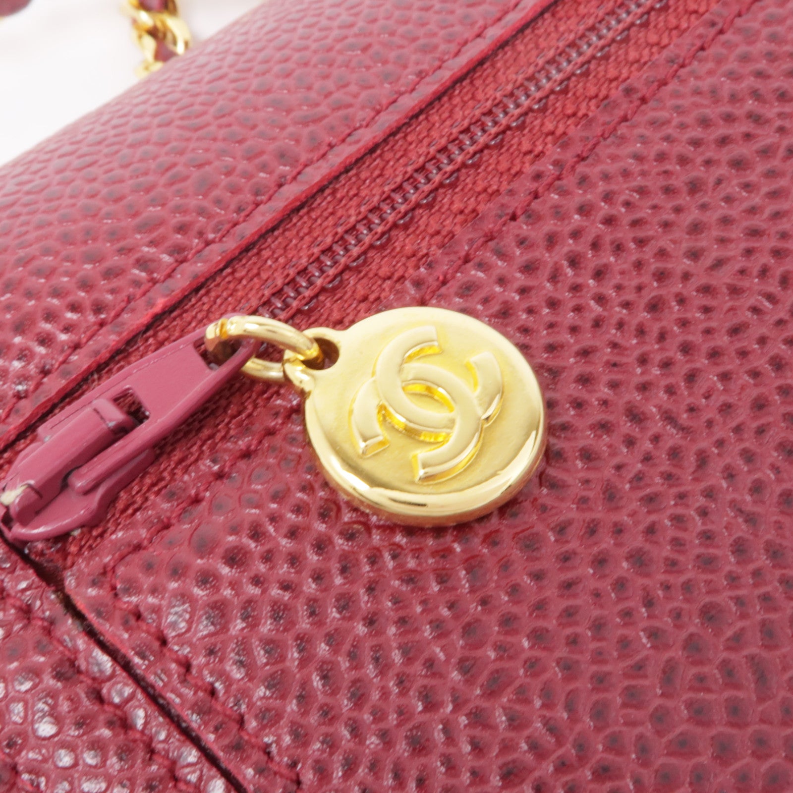 CHANEL 牛皮皮革Wallet On Chain金扣鏈帶肩背袋