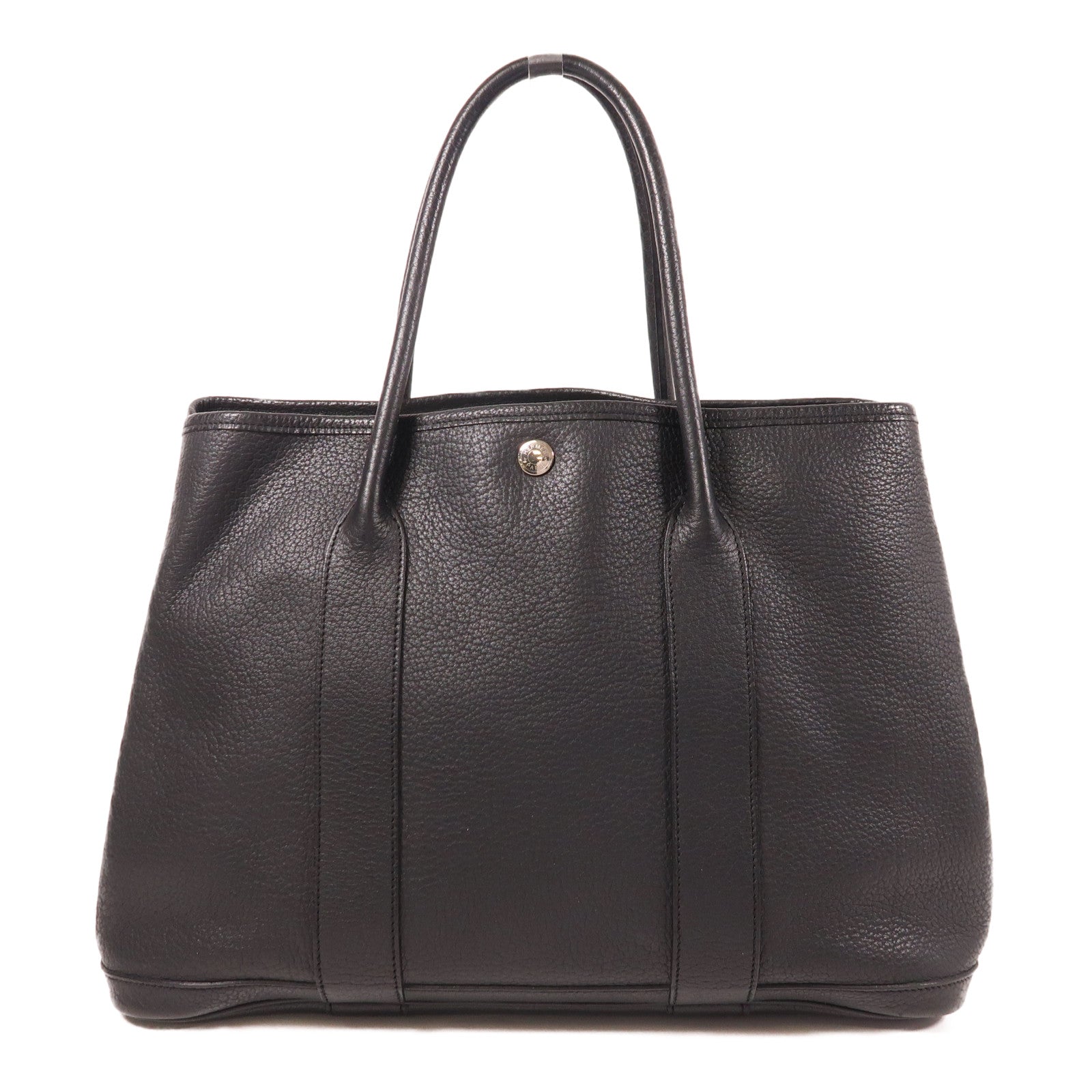 HERMES Negonda皮革GardenParty PM銀扣手挽袋