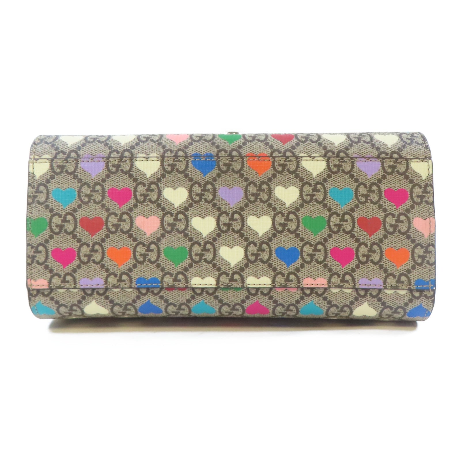 GUCCI 【激減優惠】塗層帆布GG Supreme 2 Way Bag銀扣手挽肩背兩用袋啡色/黃色