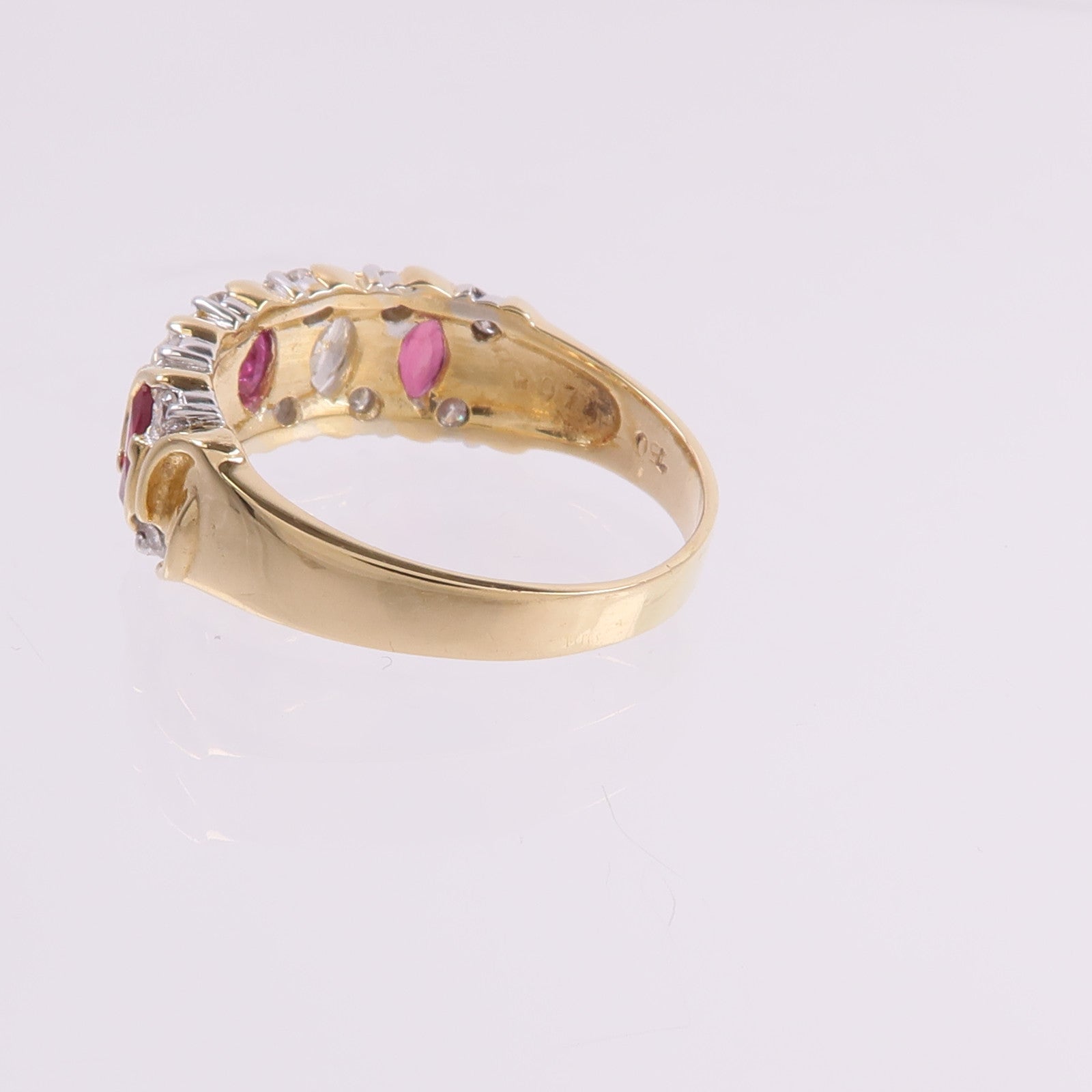 JEWELRY 18K黃金/白金Ruby Diamond Ring紅寶石/鑽石戒指