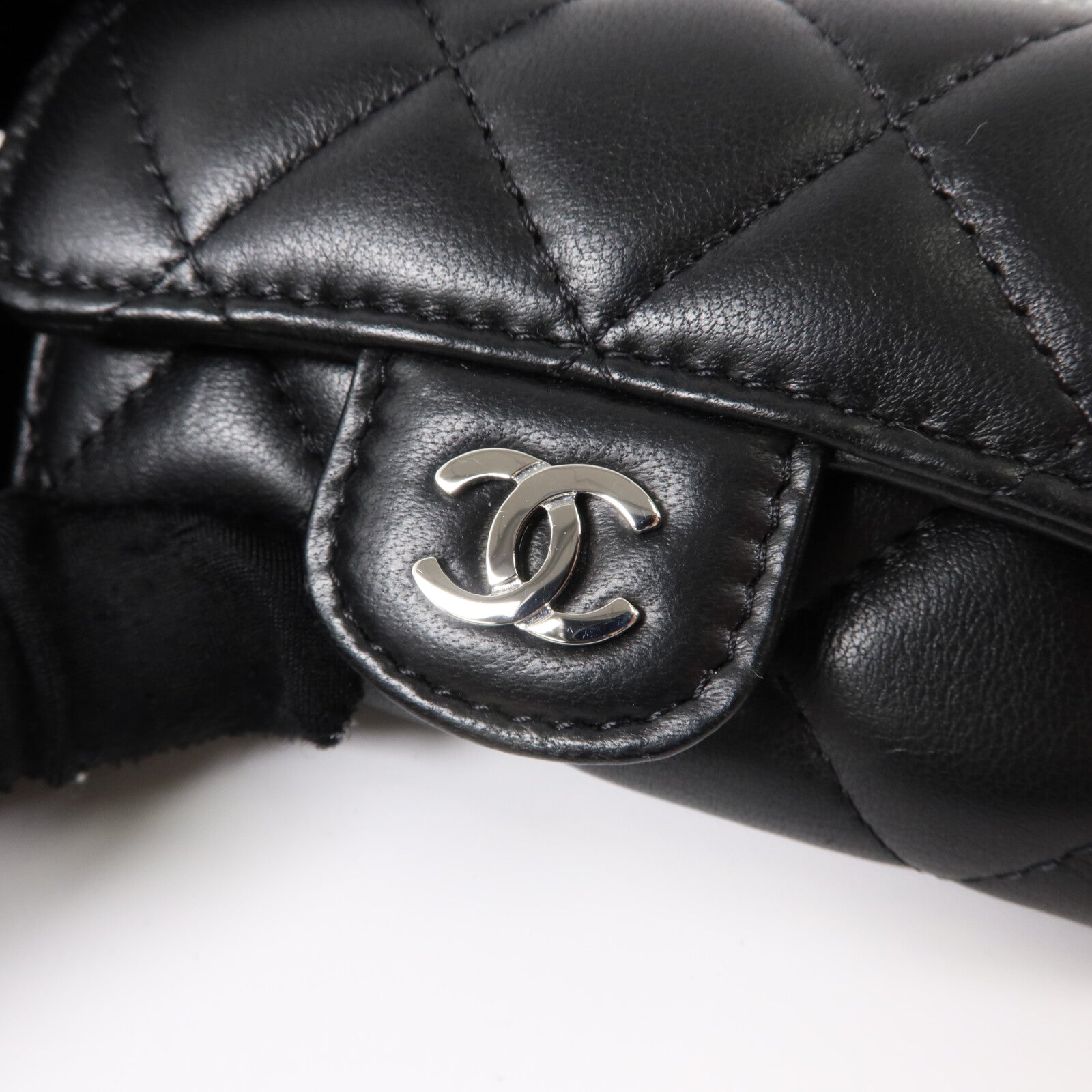 CHANEL 羊皮皮革Key Holder銀扣鎖匙包
