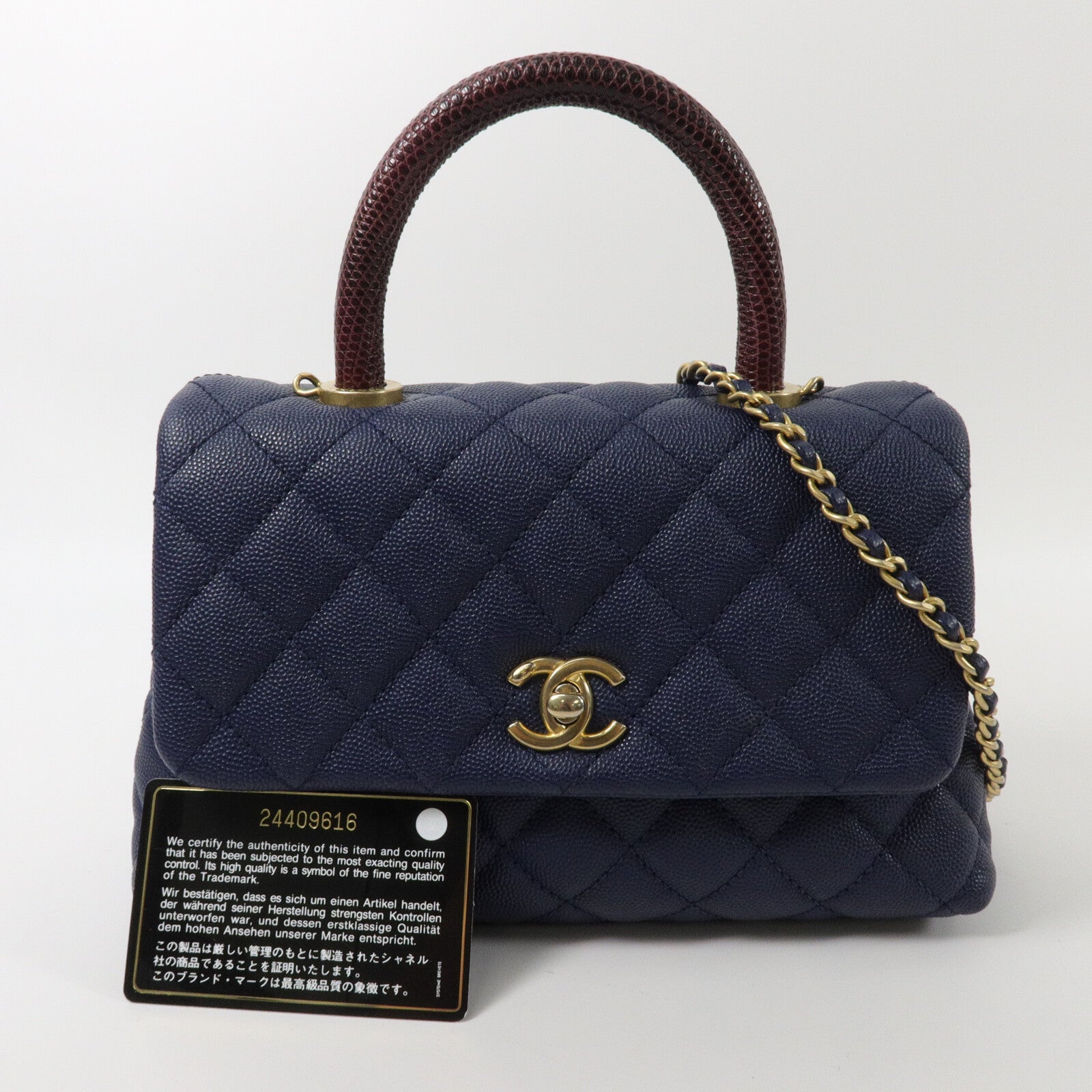 CHANEL 牛皮皮革Coco Handle手挽肩背兩用袋