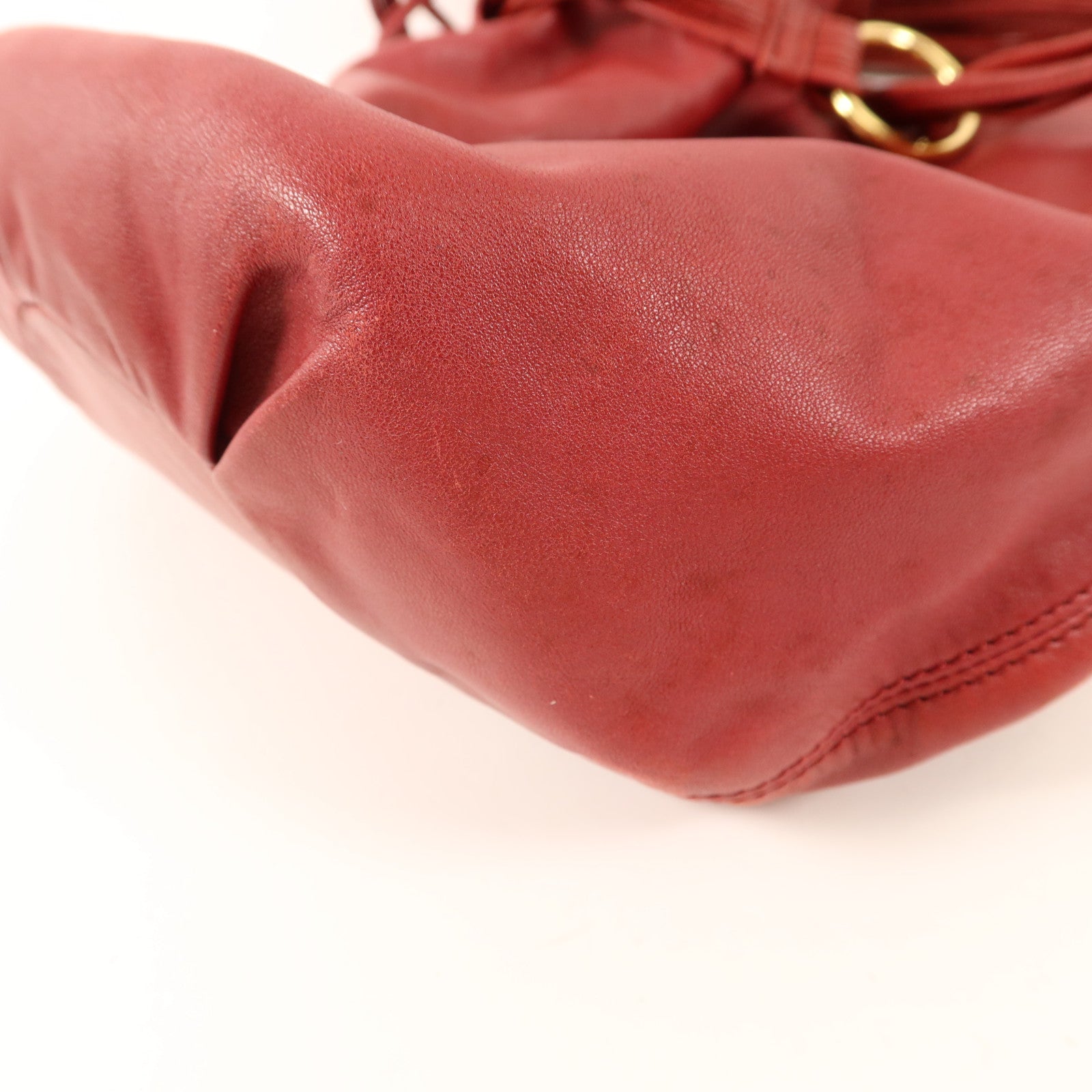 LOEWE 羊皮皮革Bucket Bag金扣手挽袋
