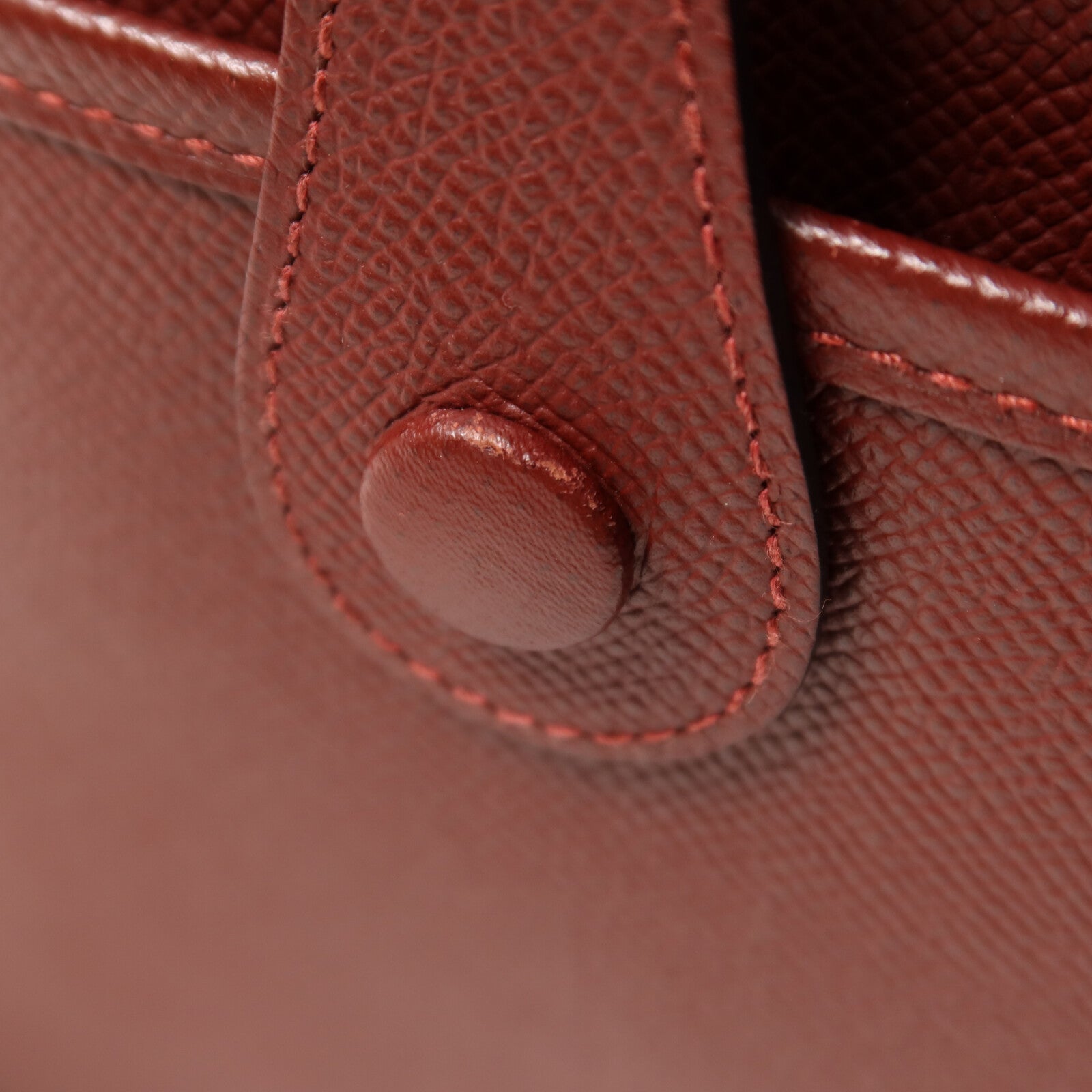 HERMES Epsom皮革Evelyne PM銀扣肩背袋Rouge H