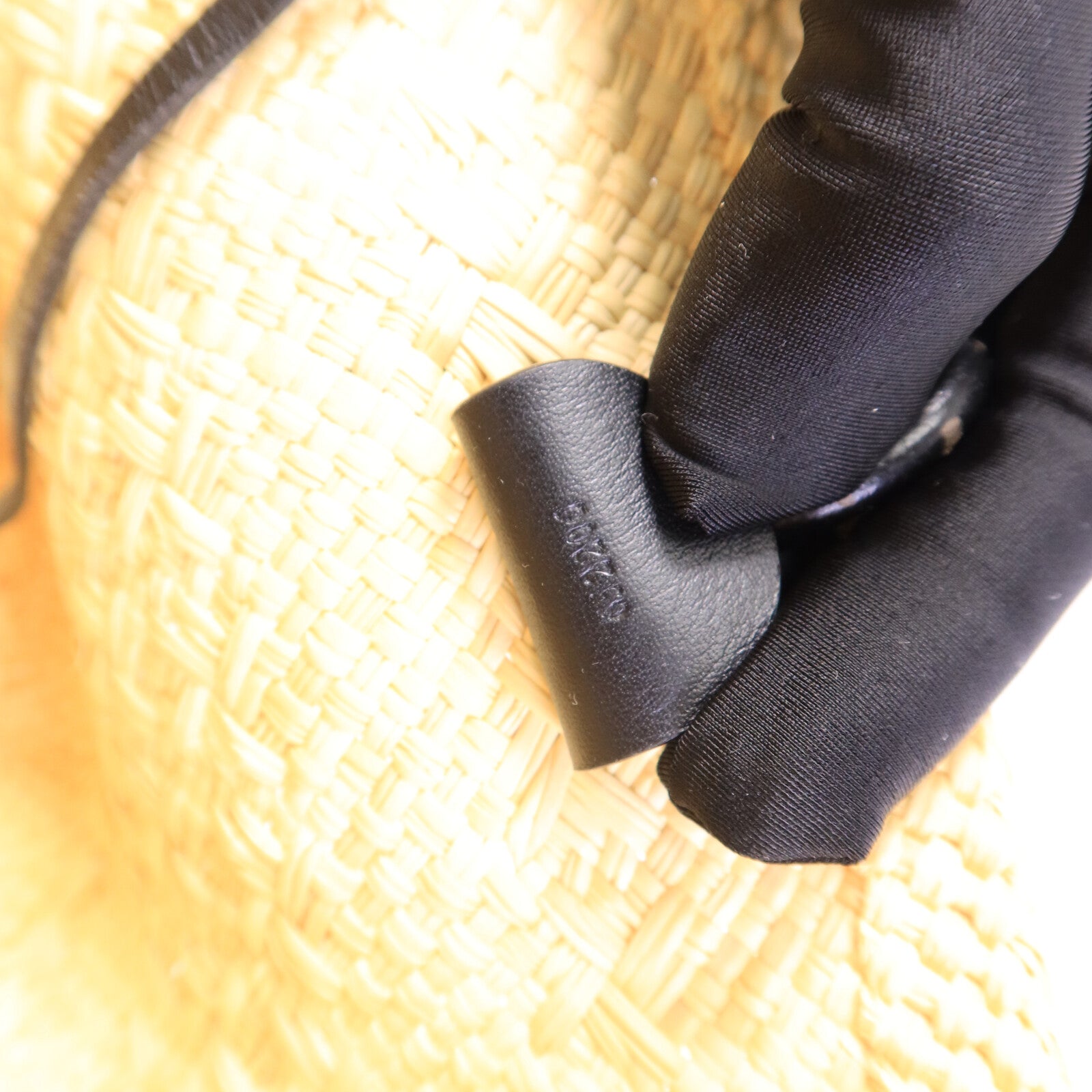 LOEWE Iraca Palm/皮革Small Anagram Basket Bag手挽袋