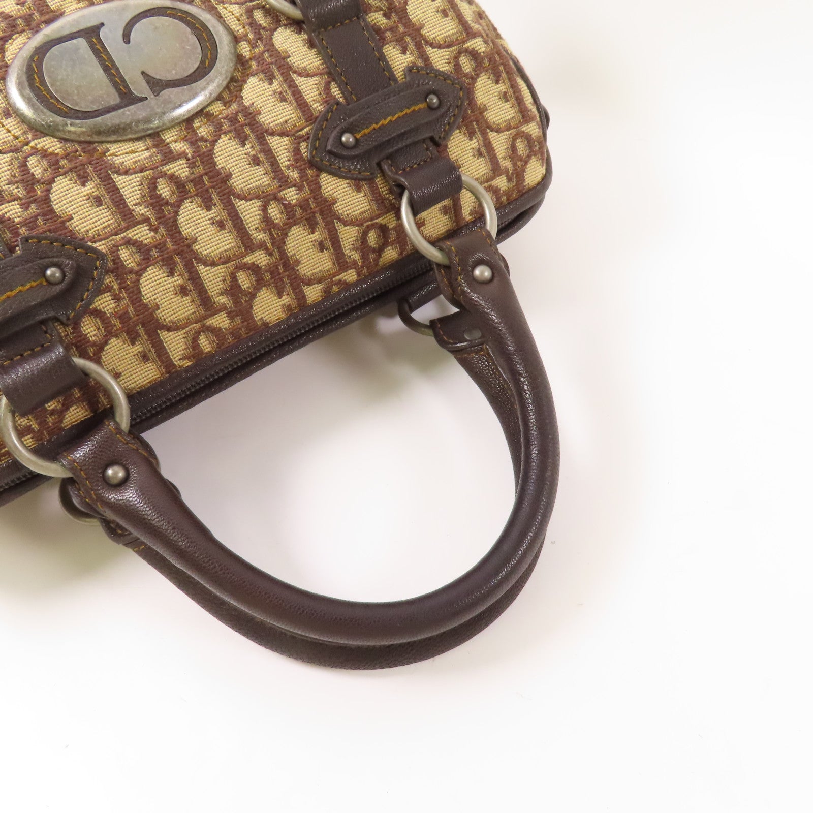 Dior CD Handbag Canvas Brown